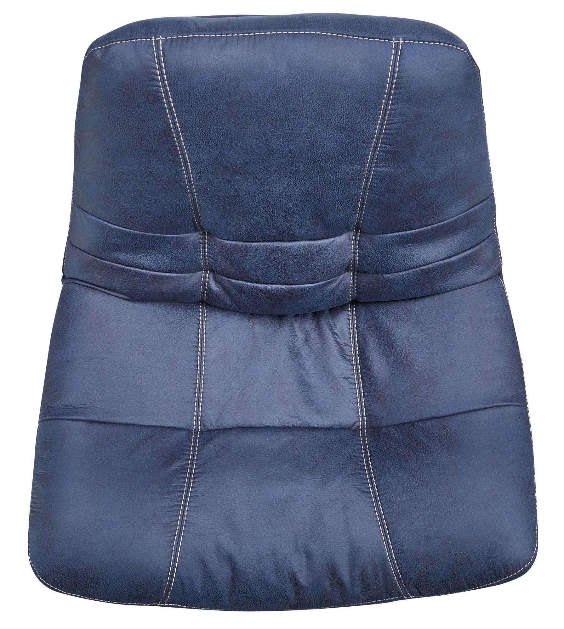 Clearance - Vento Swivel Chair and Footstool - Midnight Blue Fabric