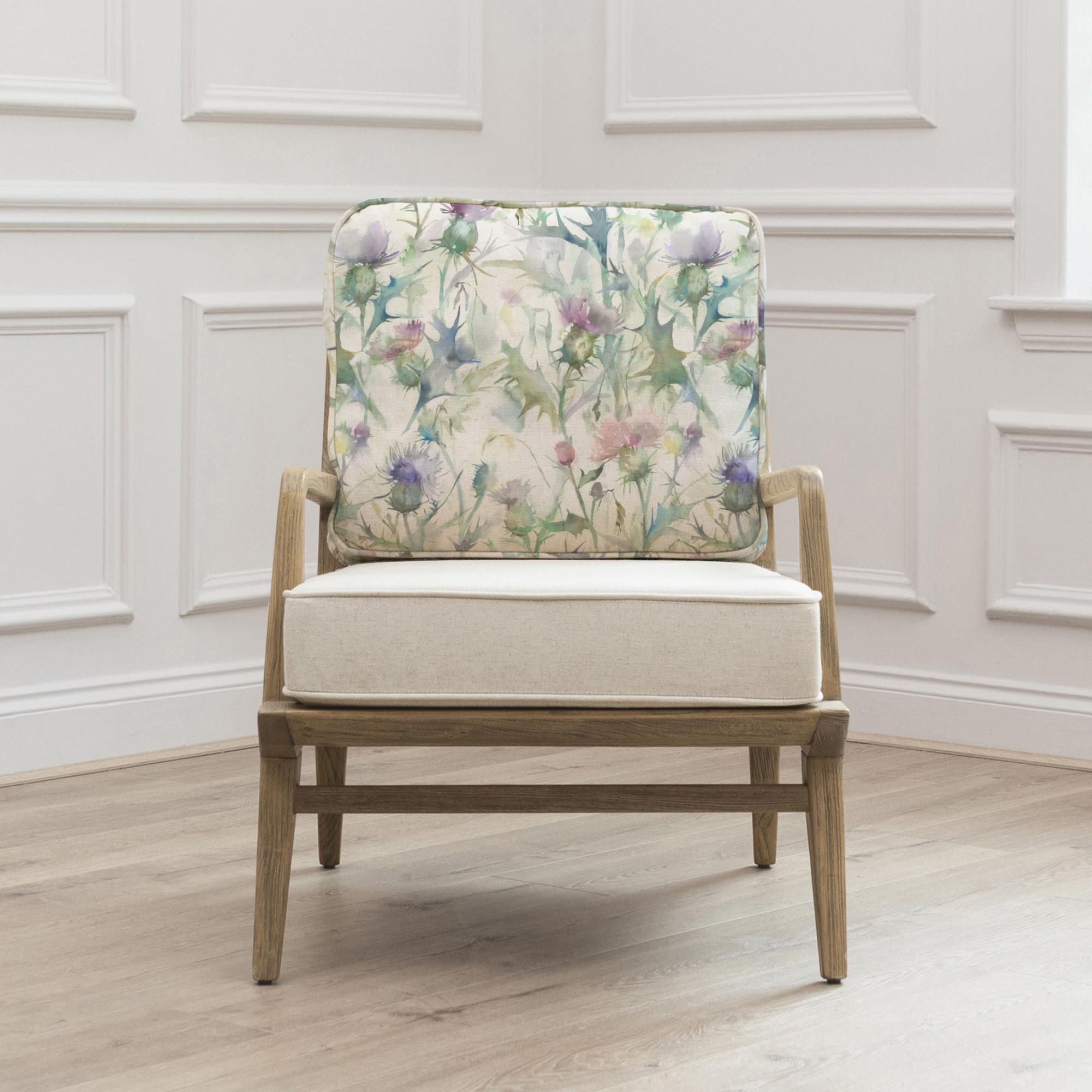 Cirsium Idris Armchair - Damson - Printed