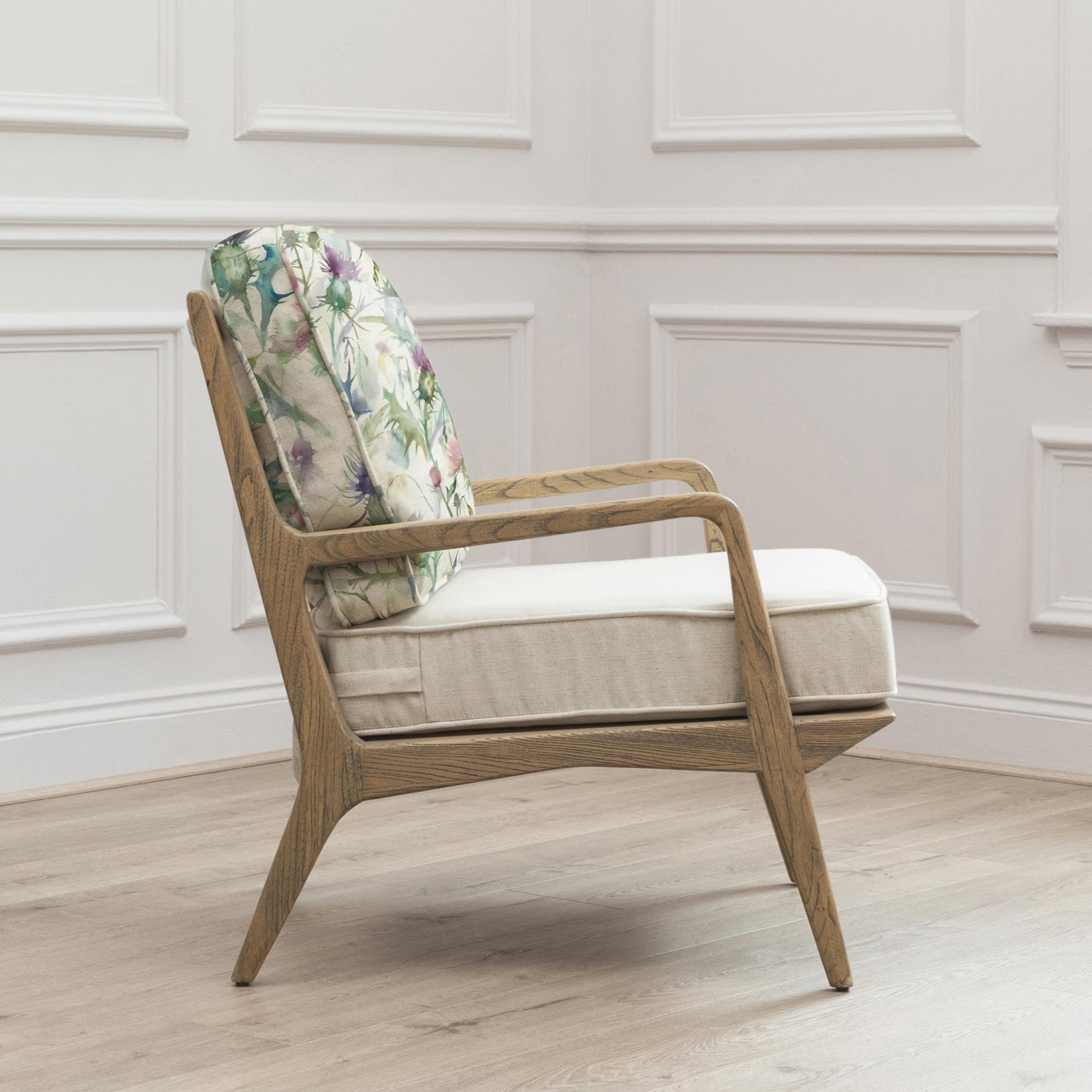 Cirsium Idris Armchair - Damson - Printed