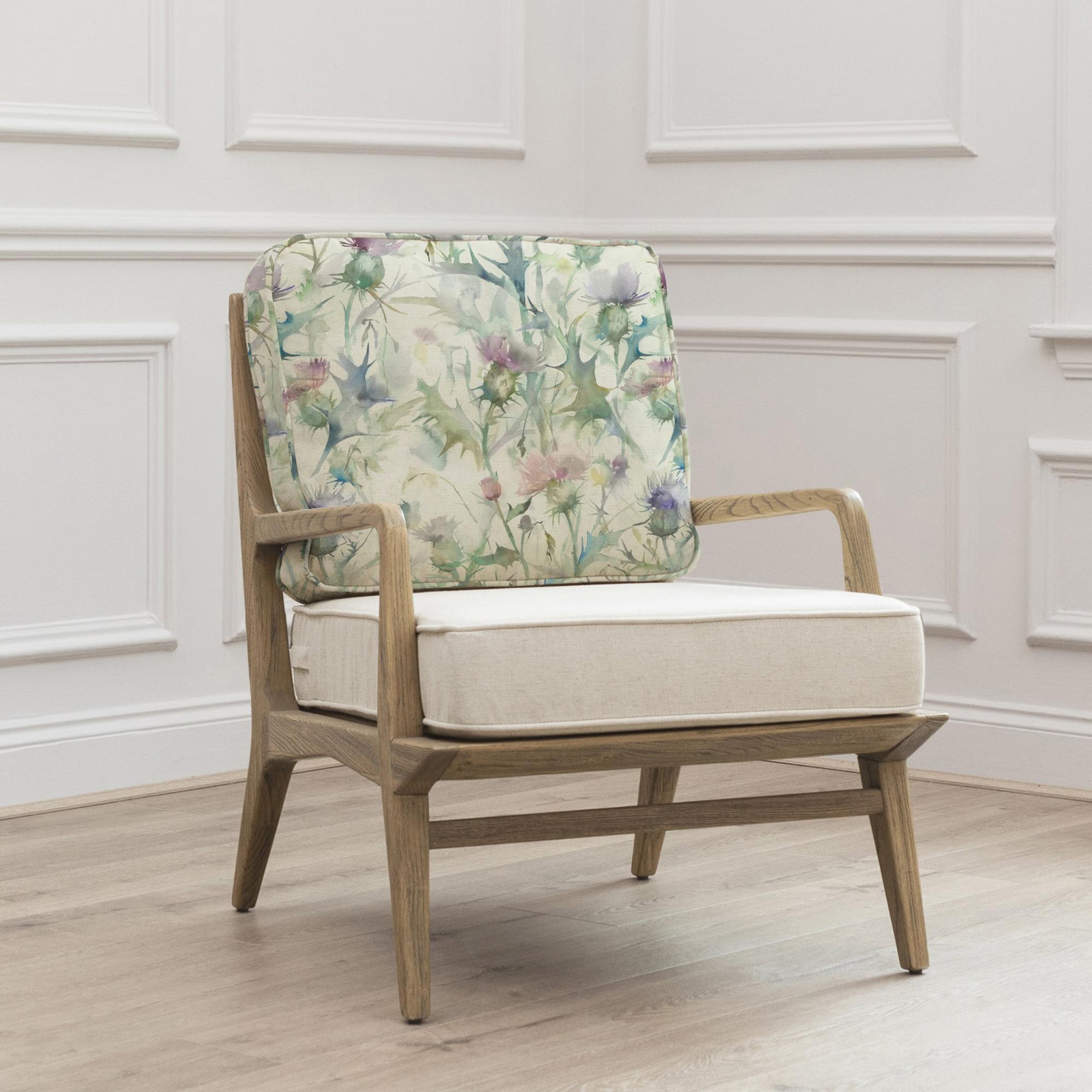 Cirsium Idris Armchair - Damson - Printed