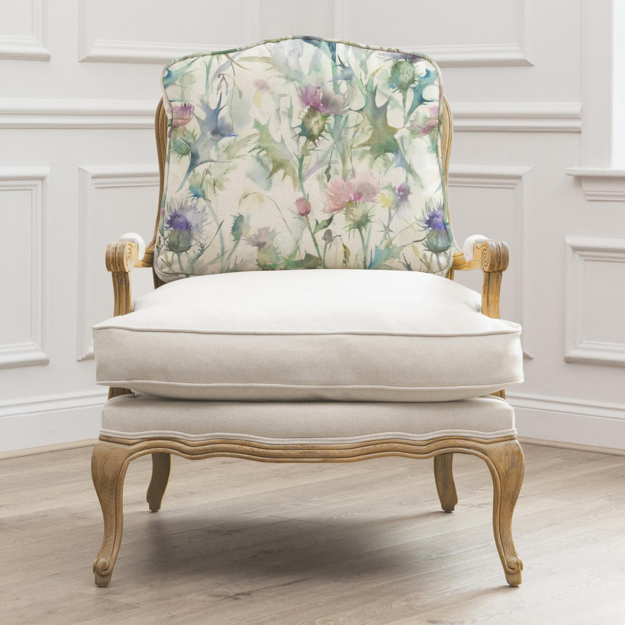 Cirsium Florence Armchair - Oak and Damson - Printed