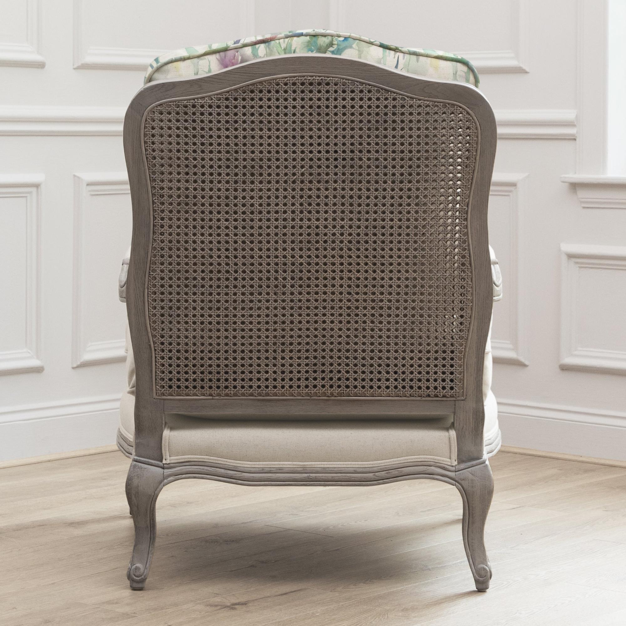 Cirsium Florence Armchair - Stone and Damson - Printed