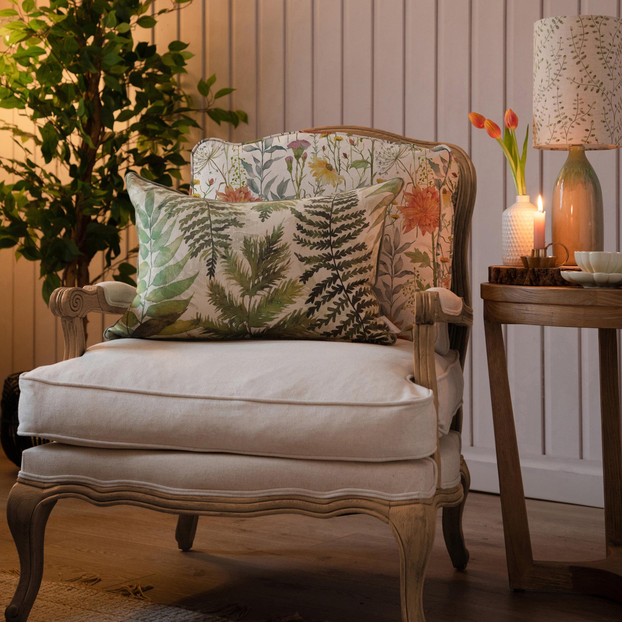 Delamere Florence Armchair - Oak and Linen - Printed