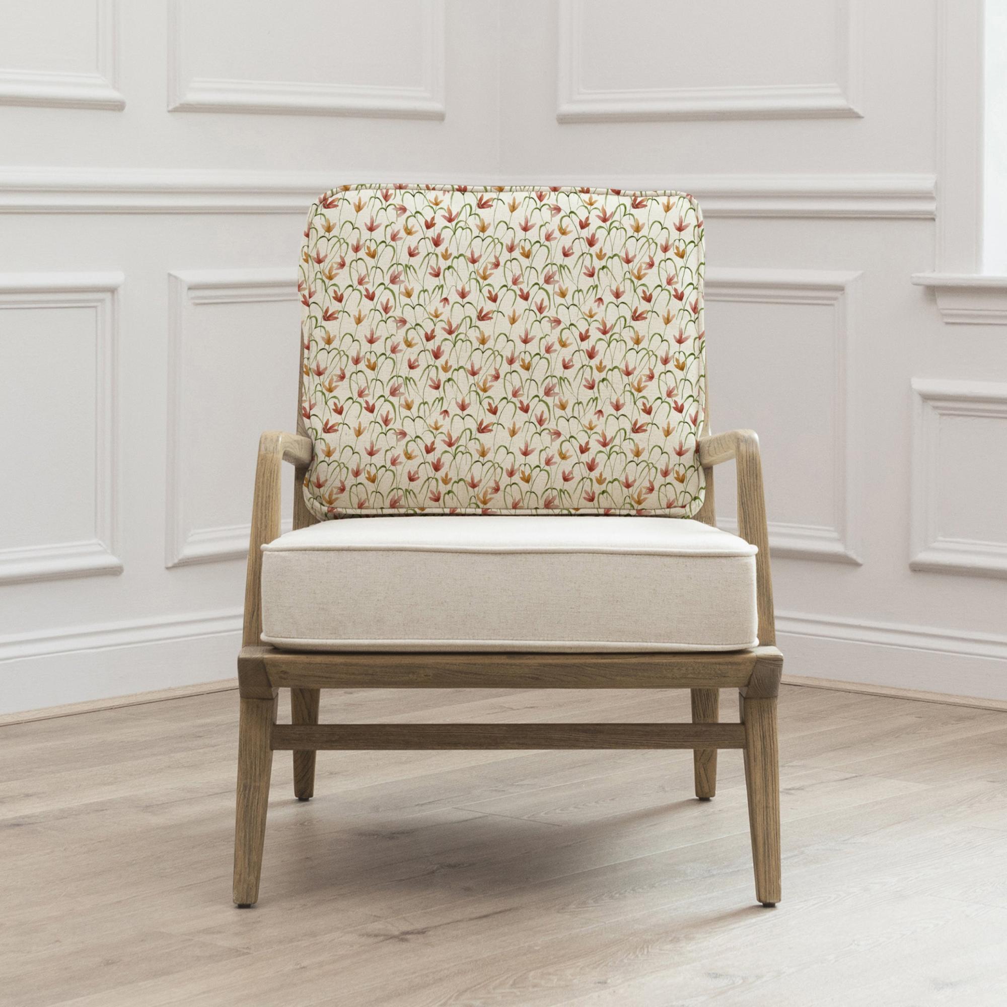 Fresia Idris Armchair - Linen - Printed