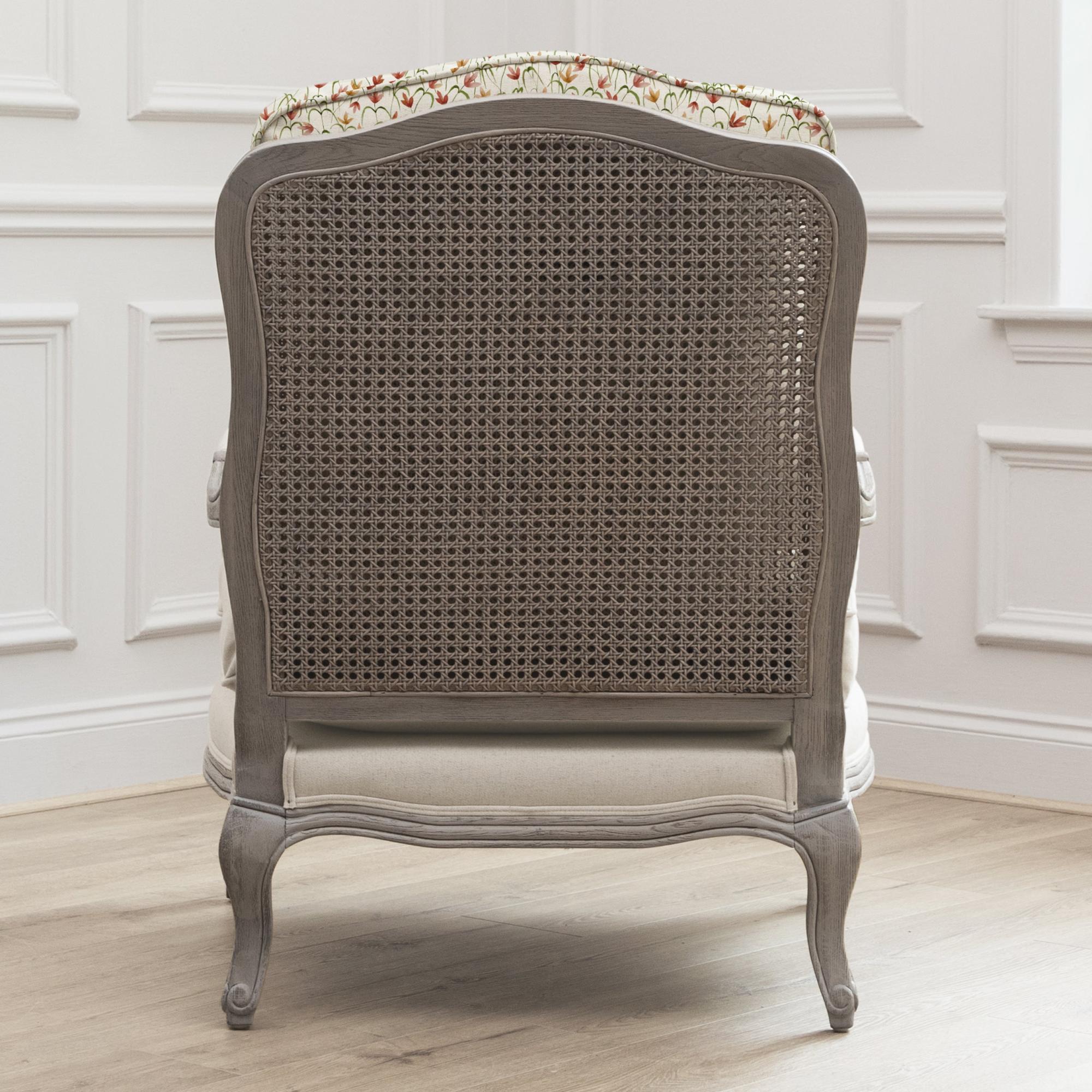 Fresia Florence Armchair - Stone and Linen - Printed