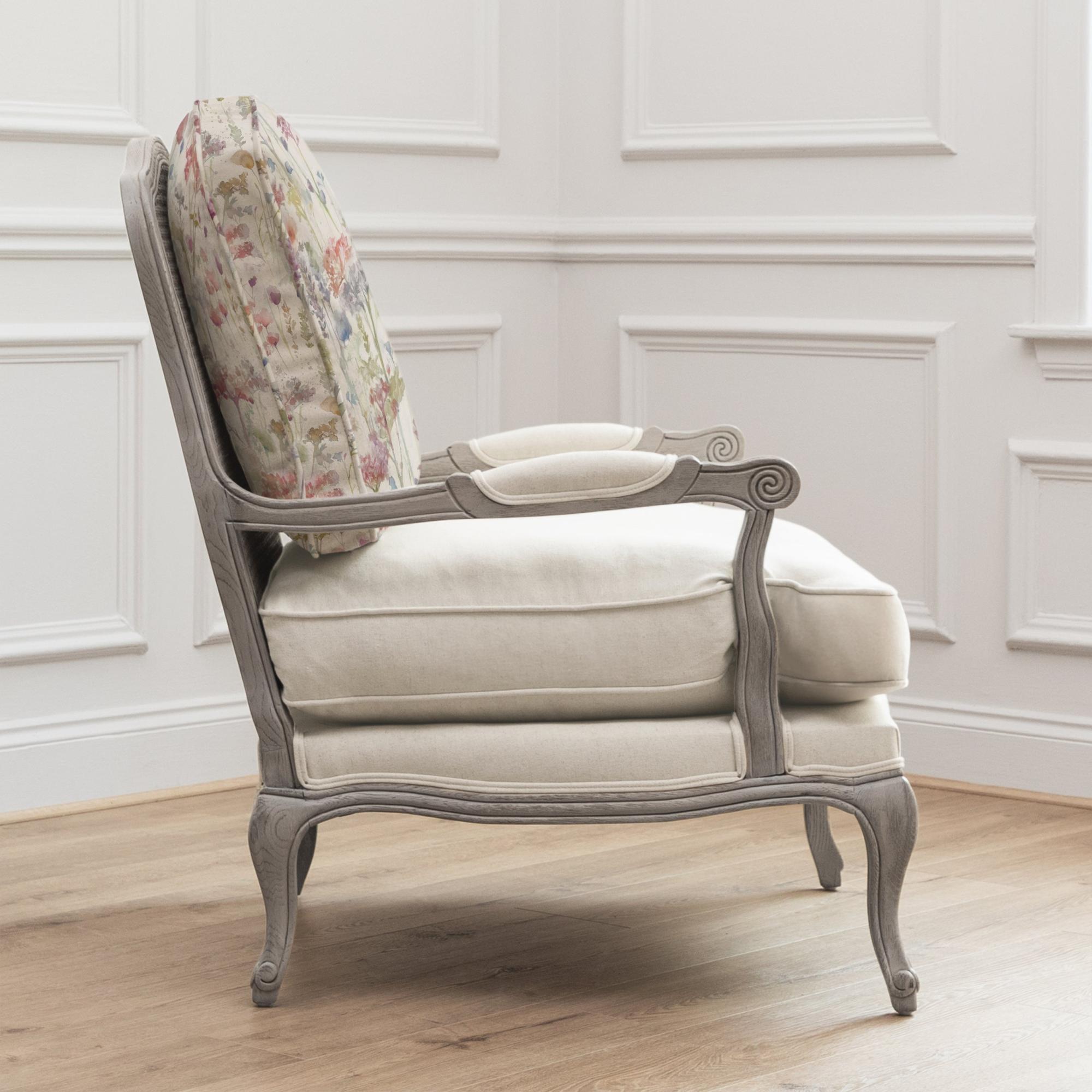 Ilinizas Florence Armchair - Stone and Poppy - Printed