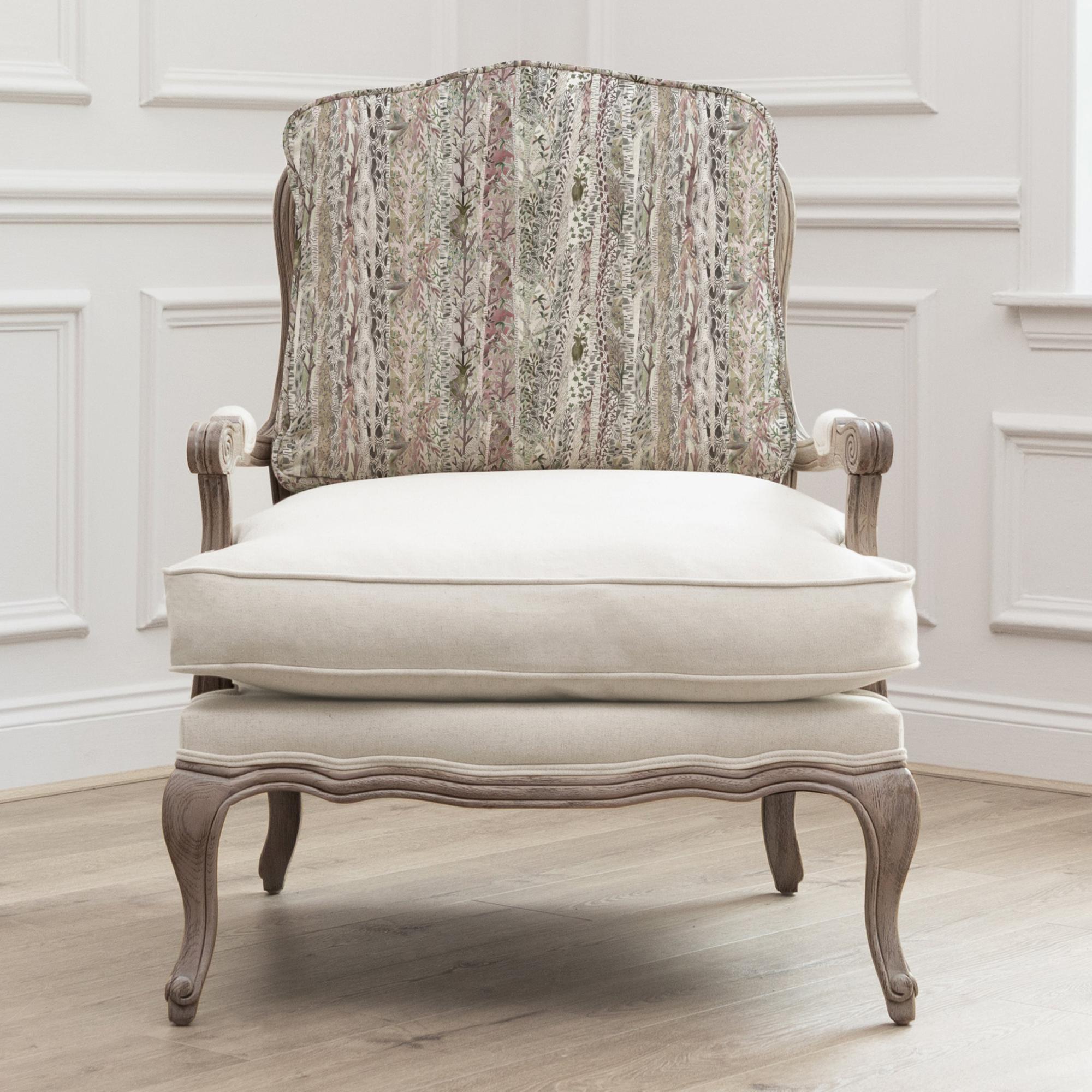 Whimsical Florence Armchair - Tale Stone and Willow - Printed