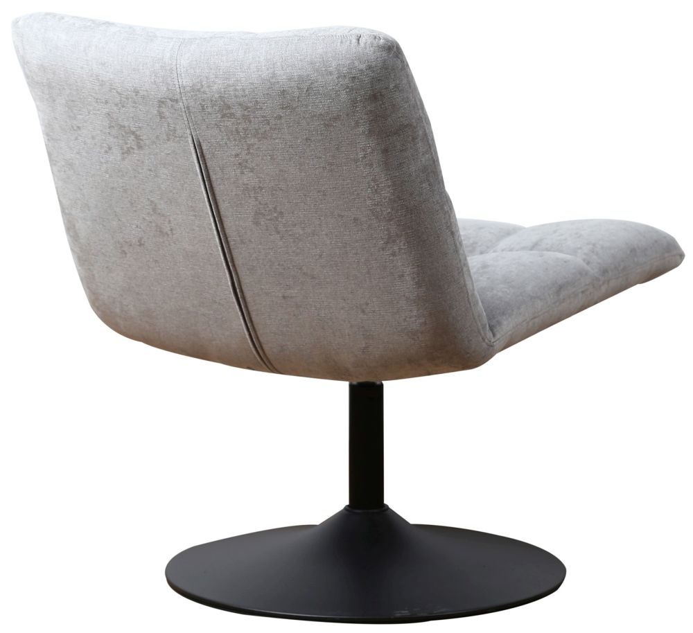 Yerevan Grey Chenille Fabric Swivel Chair