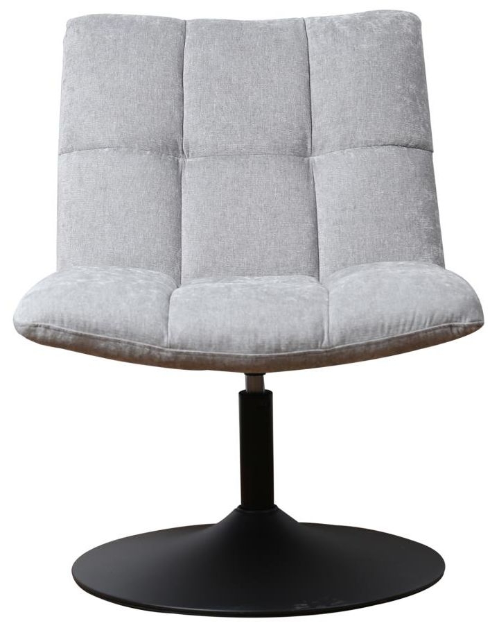 Yerevan Grey Chenille Fabric Swivel Chair