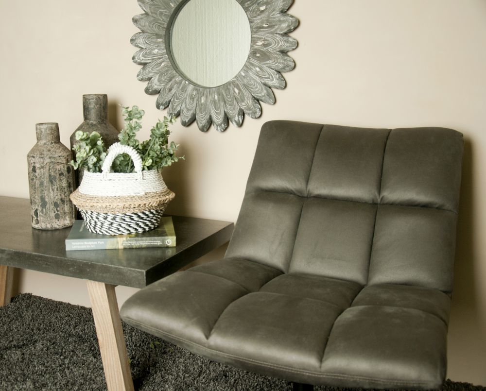 Yerevan Grey Fabric Swivel Chair