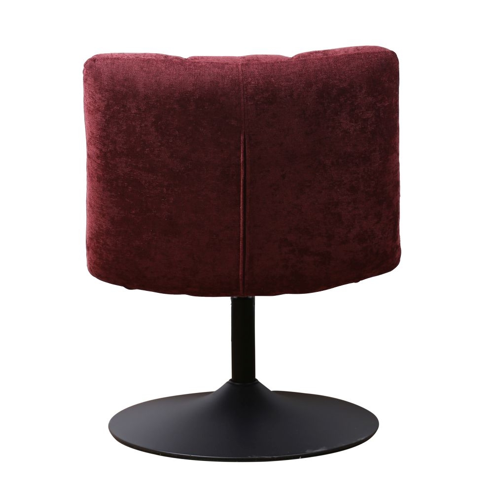 Yerevan Pink Chenille Fabric Swivel Chair