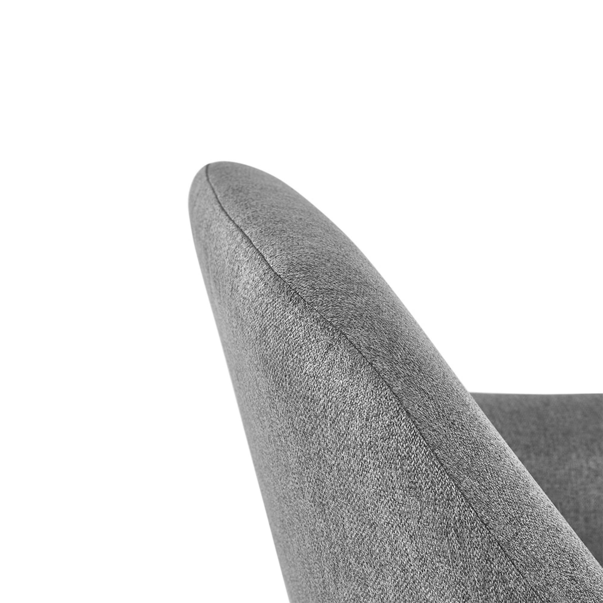 Davos Accent Chair - Grey Fabric - Living Room