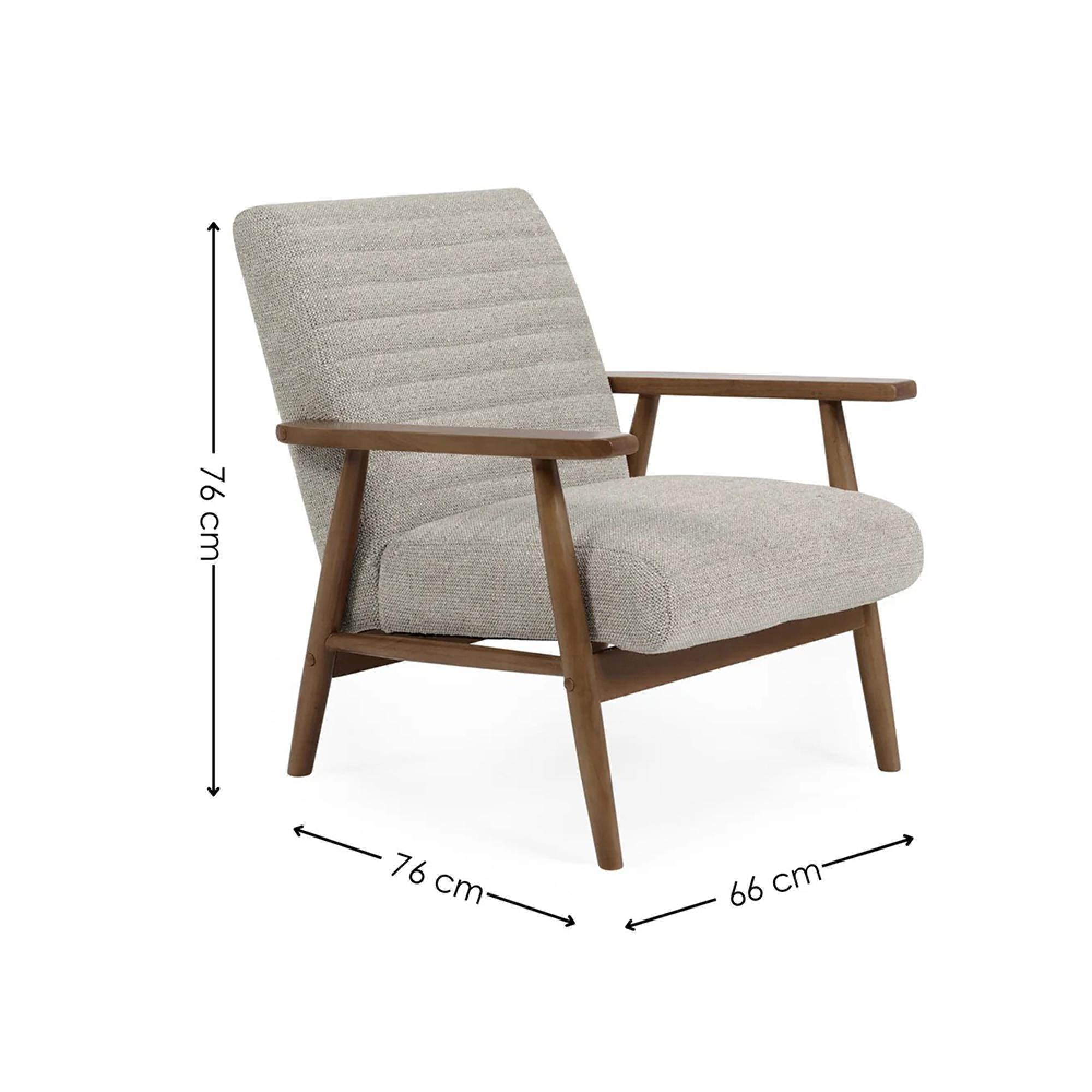 Ivy Armchair - Sand Tweed Fabric