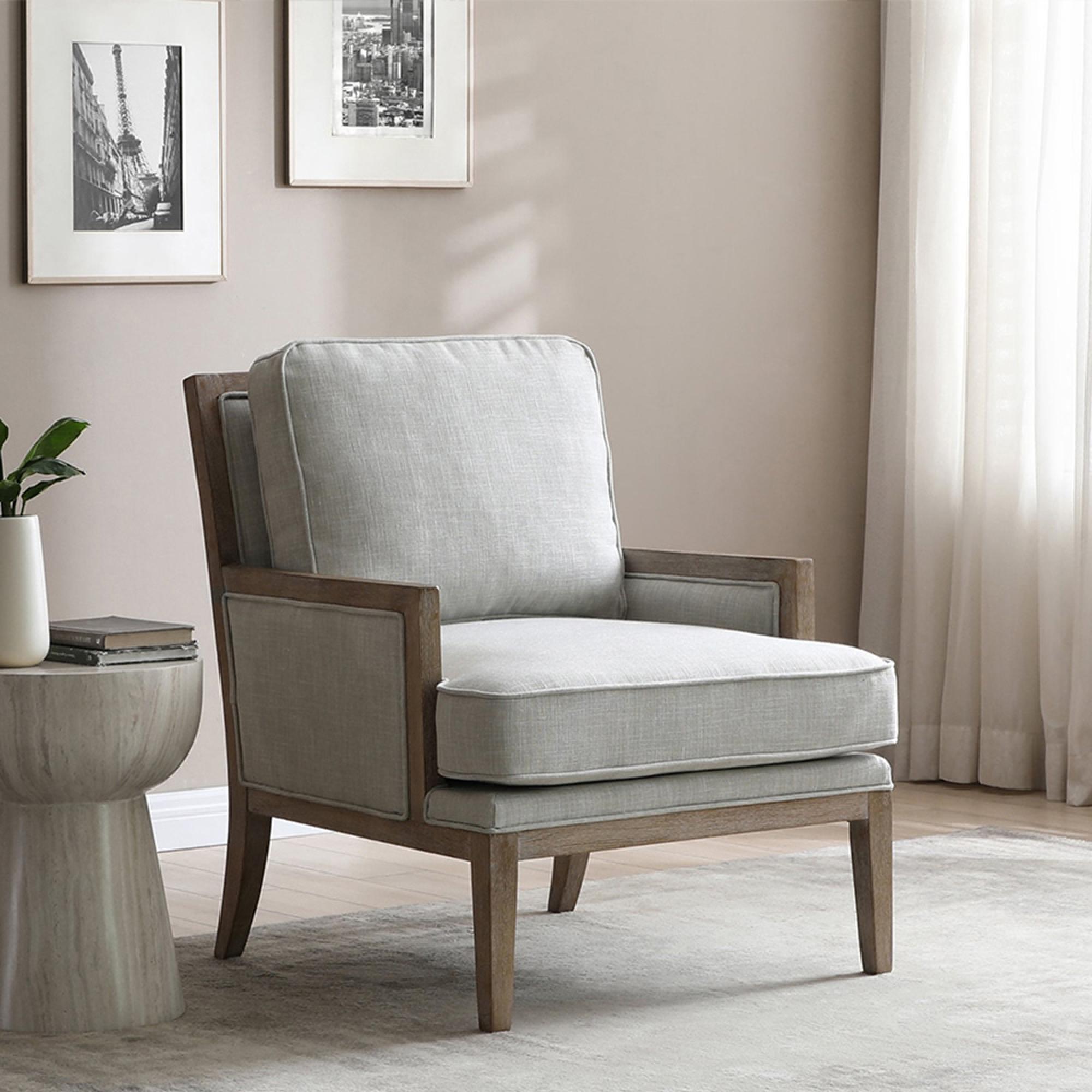 Beatrice Armchair - Grey Fabric