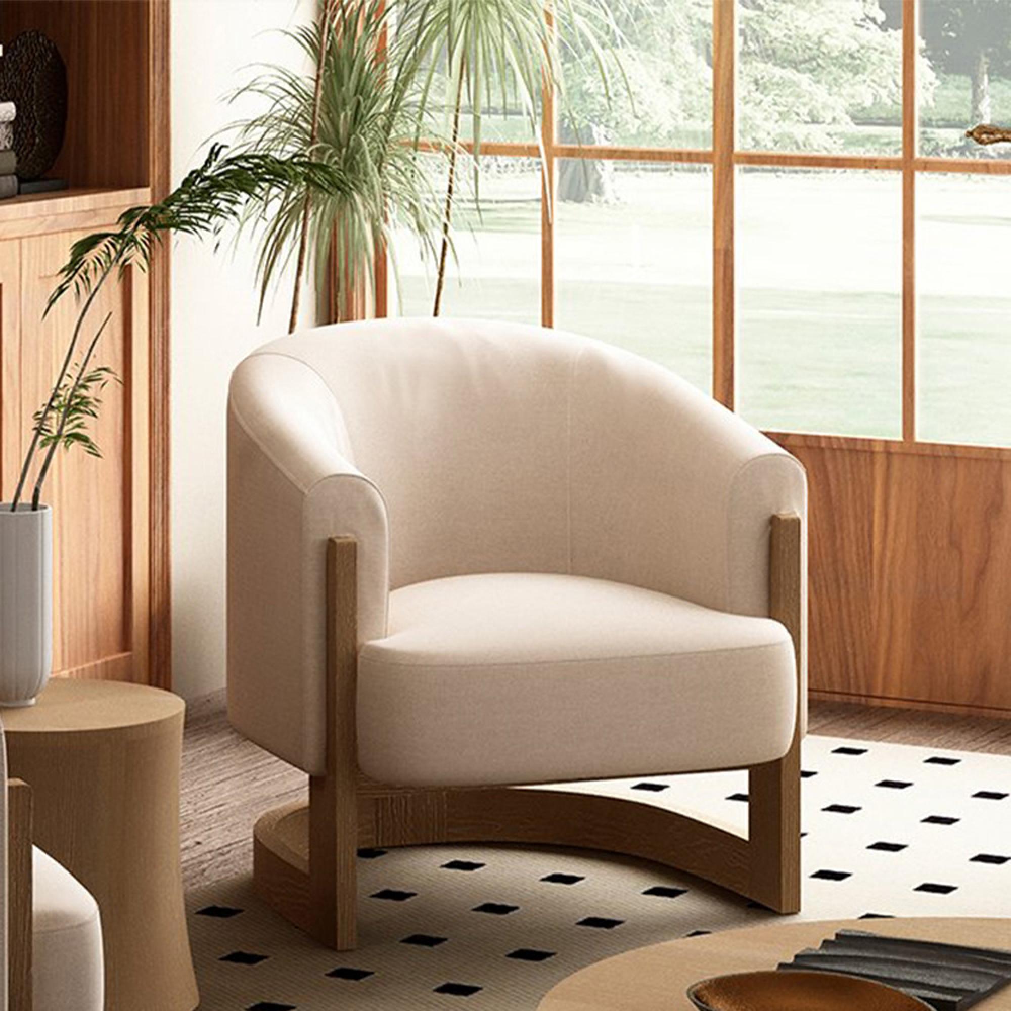 Lennox Tub Chair - Natural Fabric