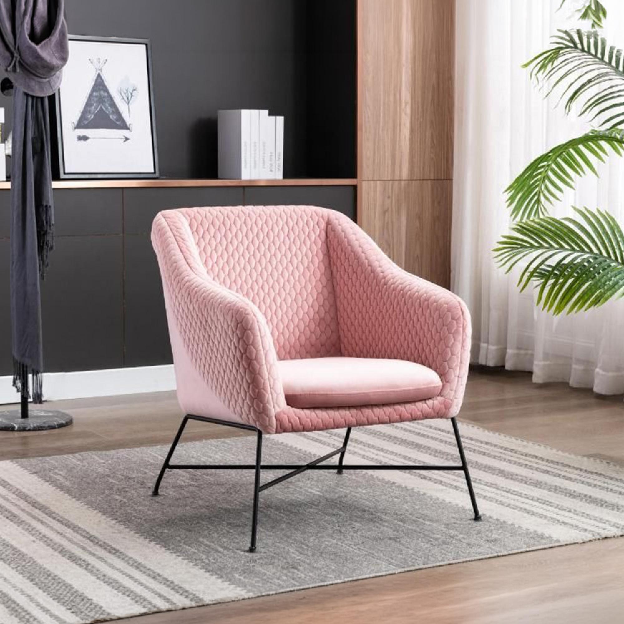Cleo Accent Chair - Pink Fabric