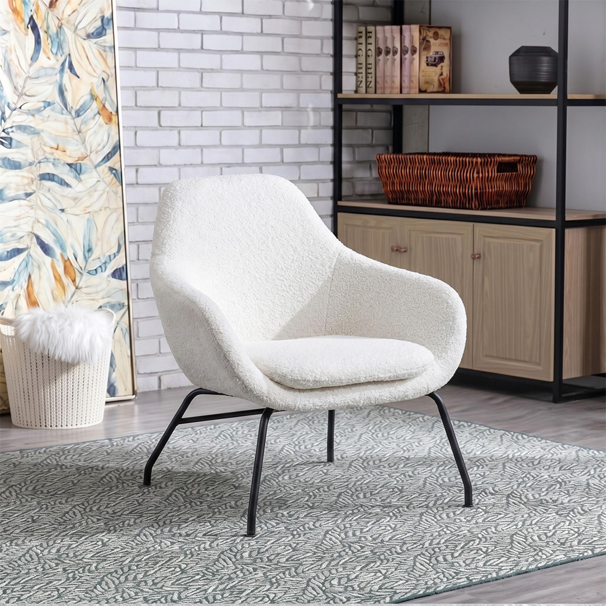 Moby Accent Chair - Ivory Fabric