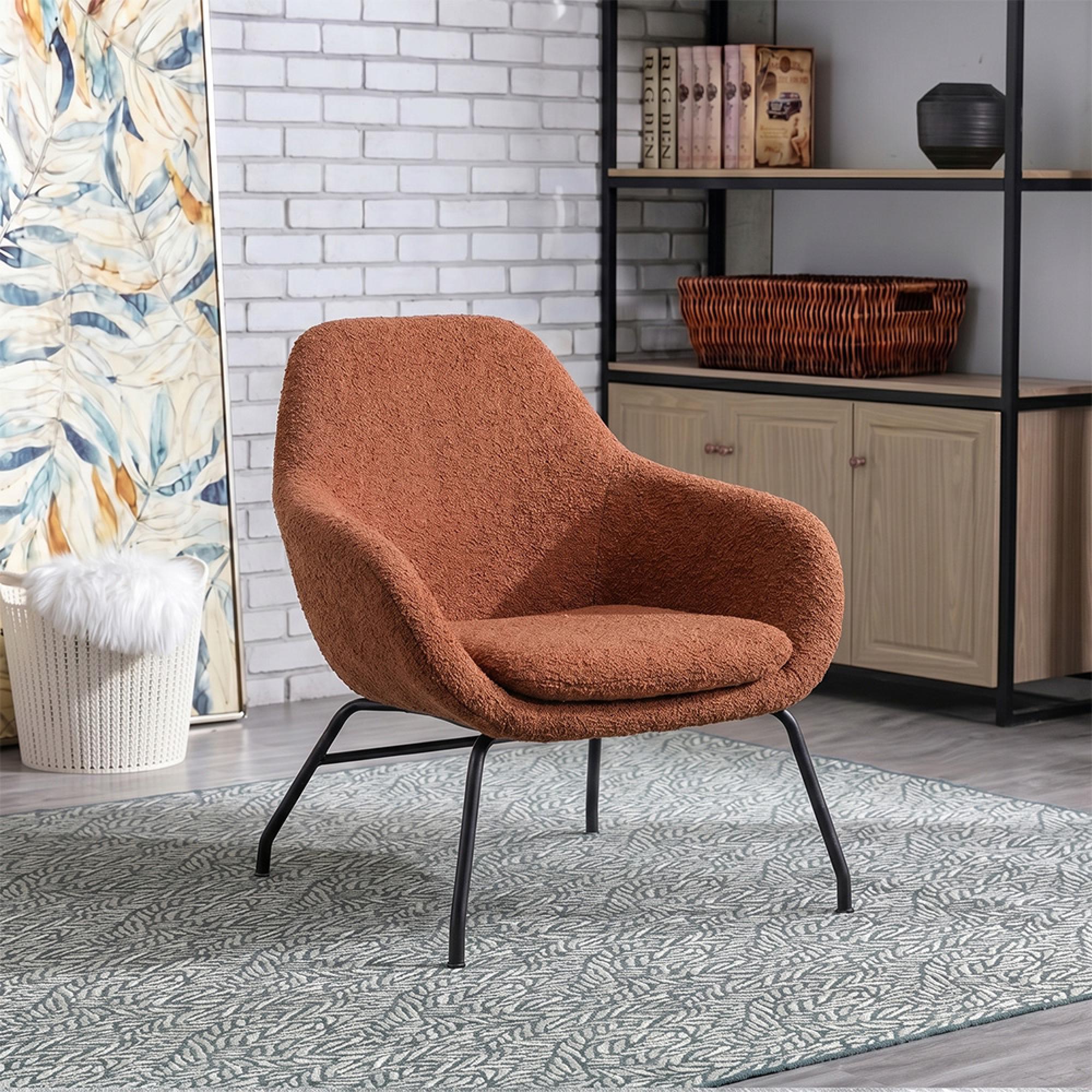Moby Accent Chair - Orange Fabric