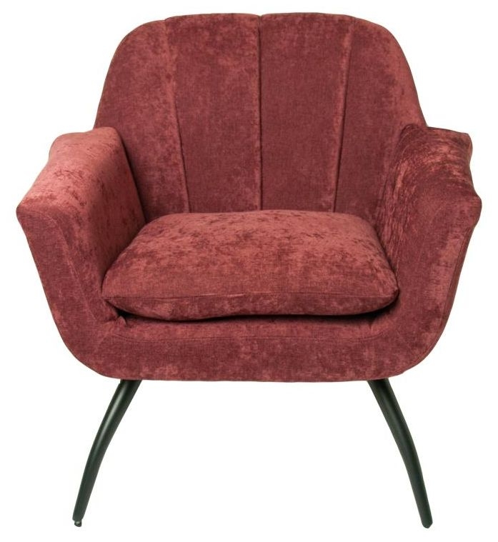 Amalfi Pink Chenille Fabric Accent Chair