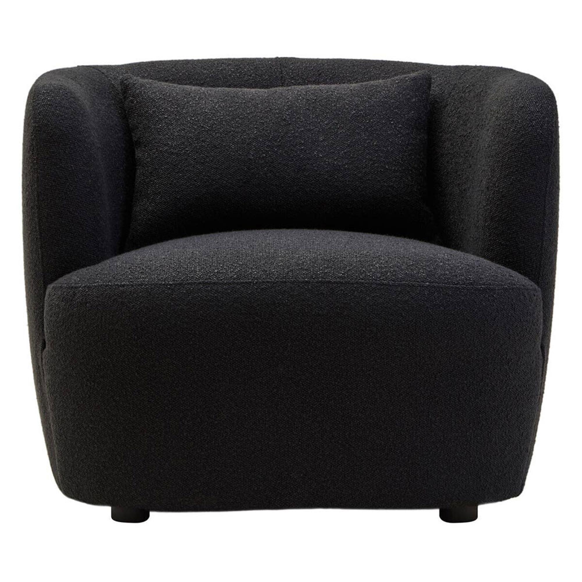 Bruge Chair - Curved - Black Fabric