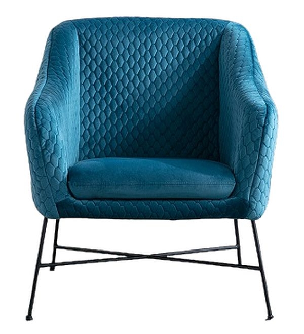 Cleo Accent Chair - Blue Fabric