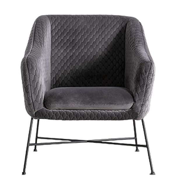 Cleo Accent Chair - Grey Fabric