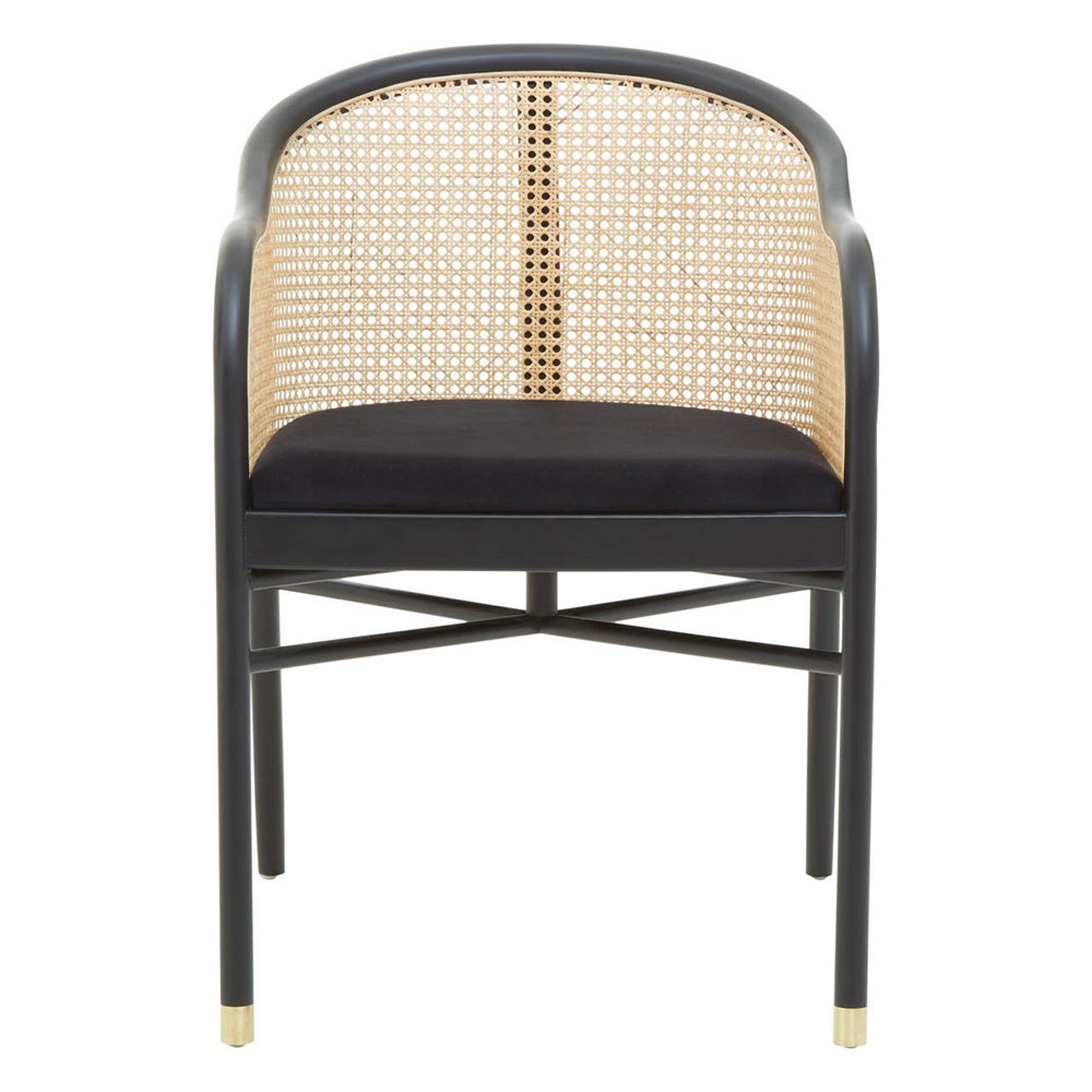 Corso Chair - Black Wood and Rattan