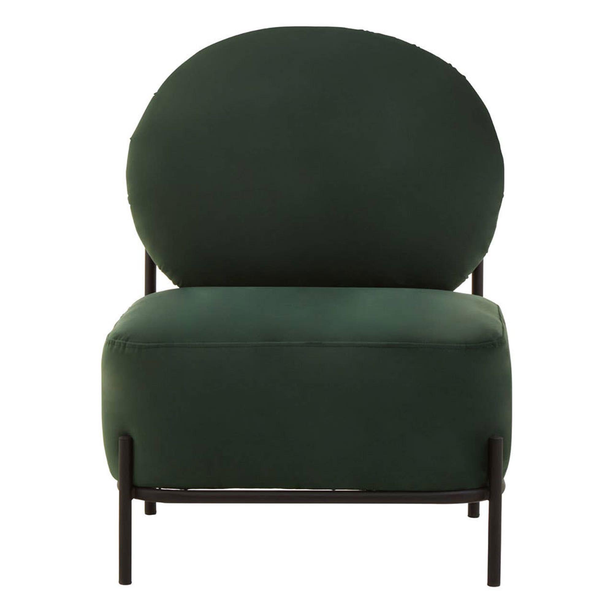 Haya Retro Chair - Green Velvet Fabric