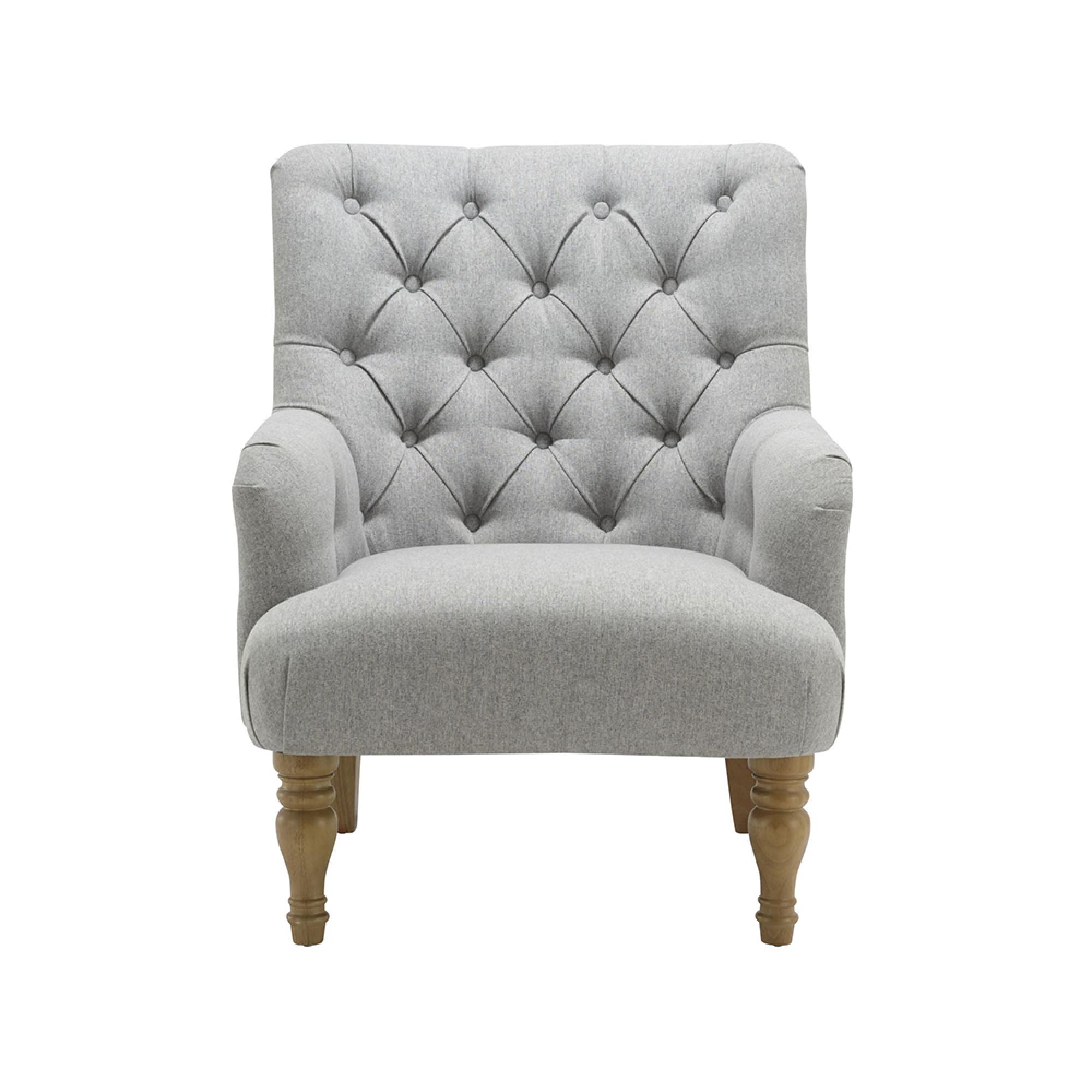 Padstow Highback Armchair - Grey Fabric