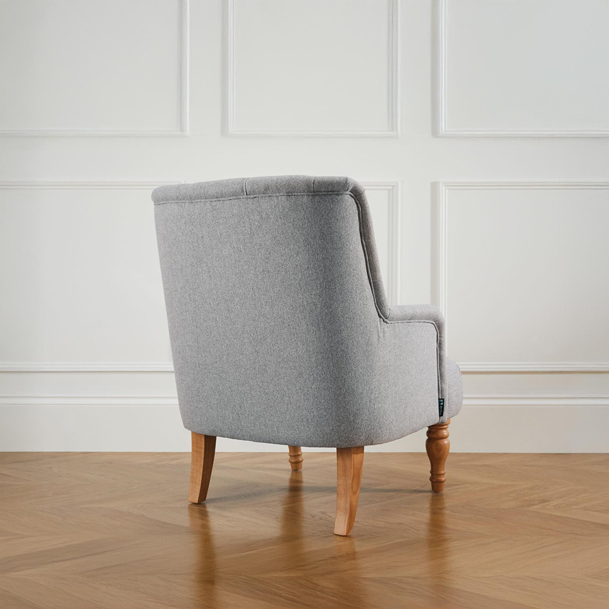 Padstow Highback Armchair - Grey Fabric
