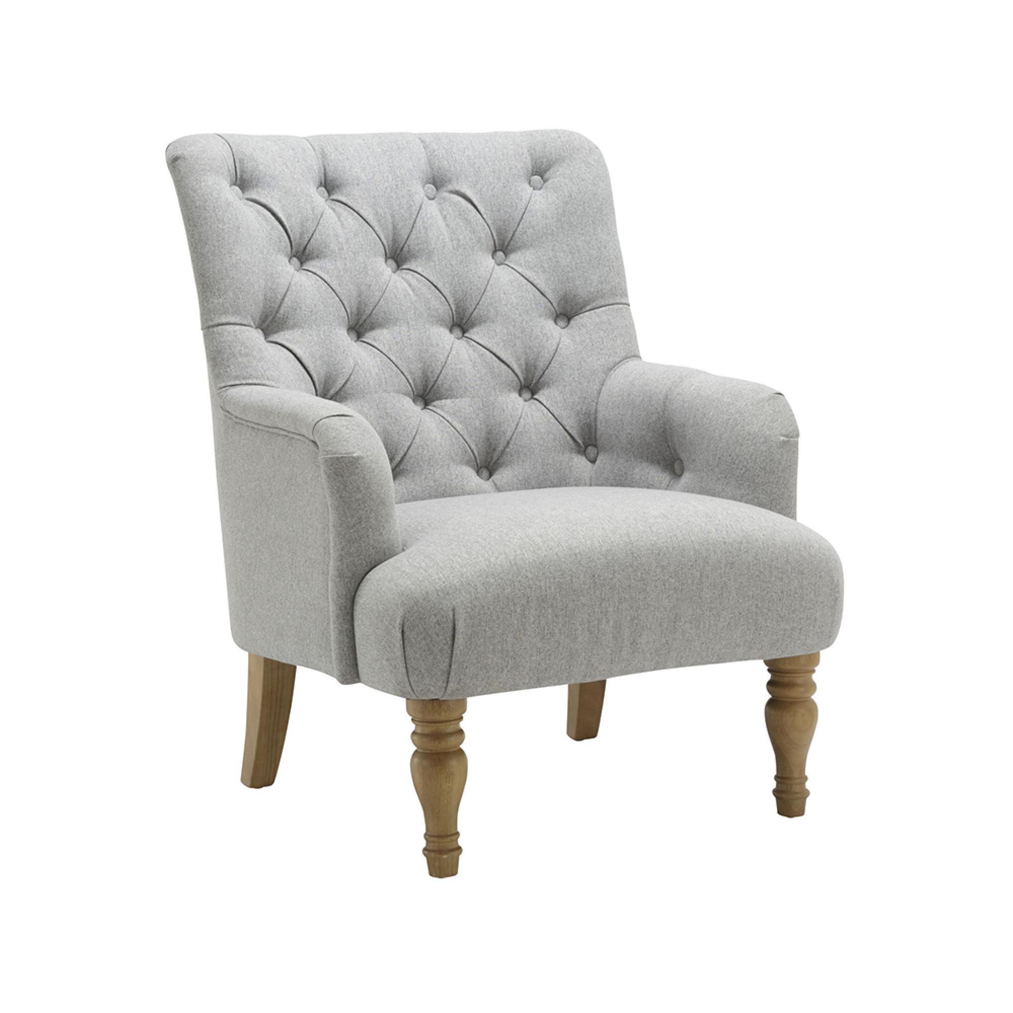 Padstow Highback Armchair - Grey Fabric
