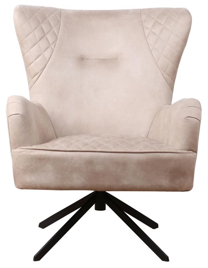 Salinas Oyster Natural Fabric Swivel Armchair