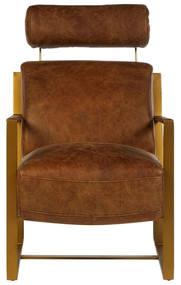 Bricelyn Genuine Rose Gold Lounge Chair