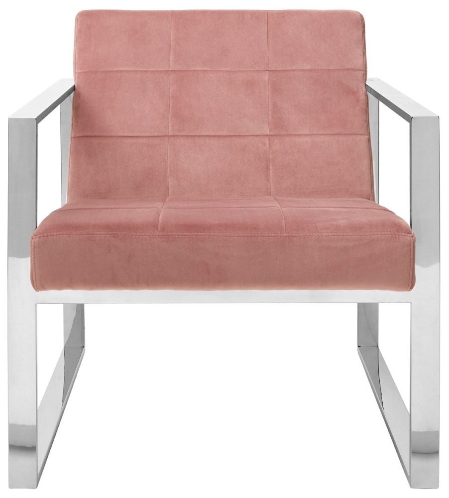 Emporia Pink Velvet Cocktail Chair