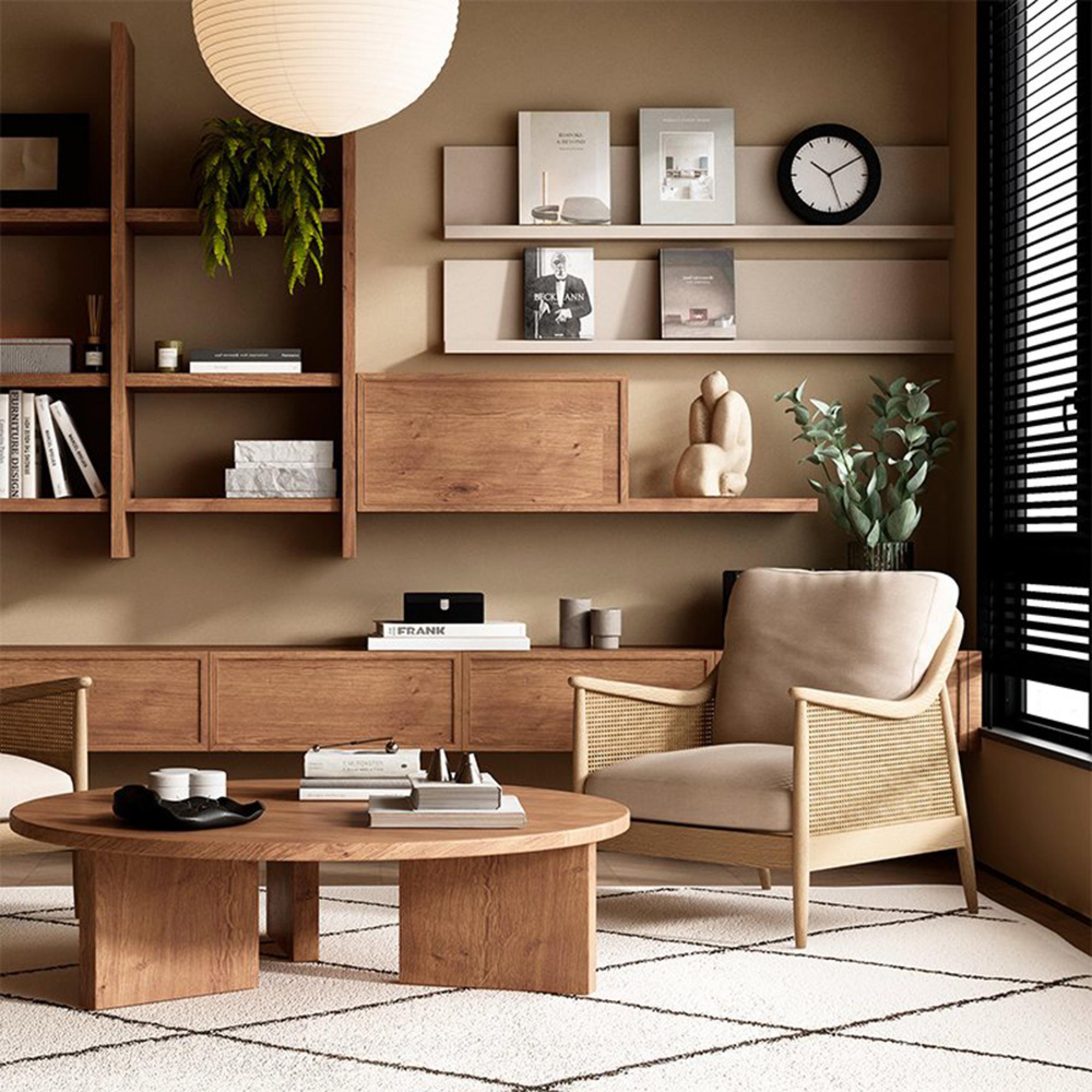 Winnie Armchair - Natural Fabric and Rattan