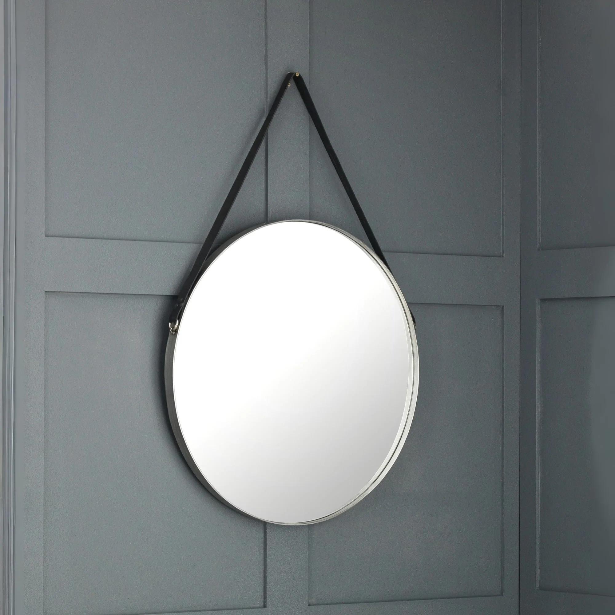 Opera Hanging Mirror - Round - Silver