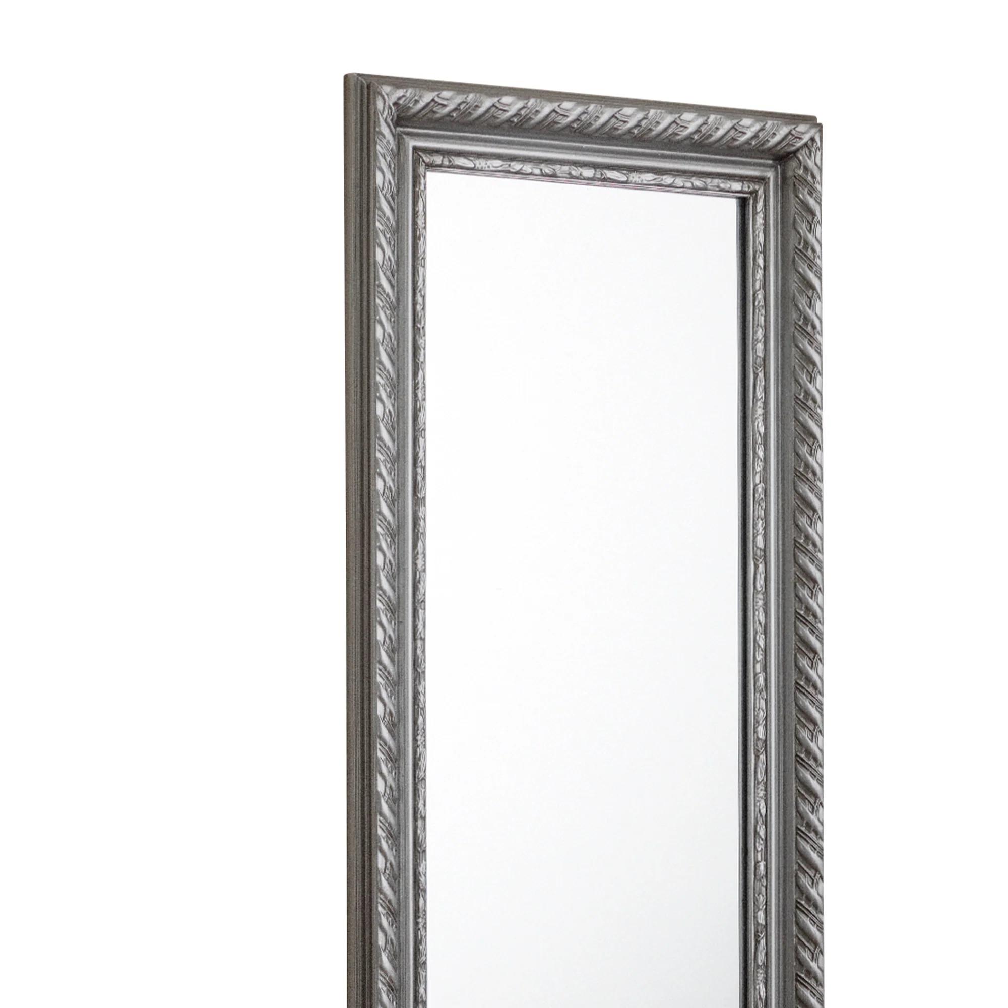 Allegro Leaner Mirror - Rectangular - Pewter