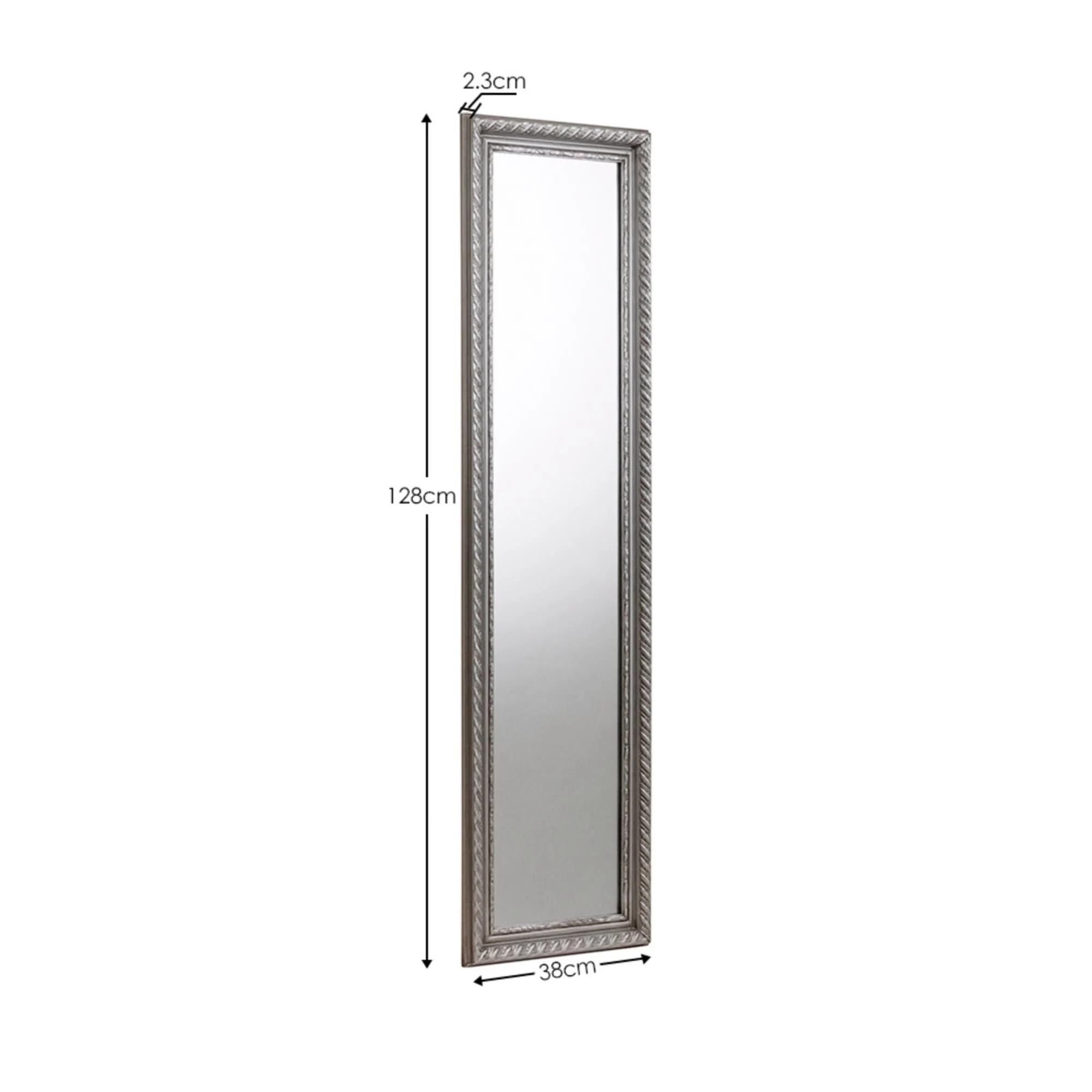 Allegro Leaner Mirror - Rectangular - Pewter