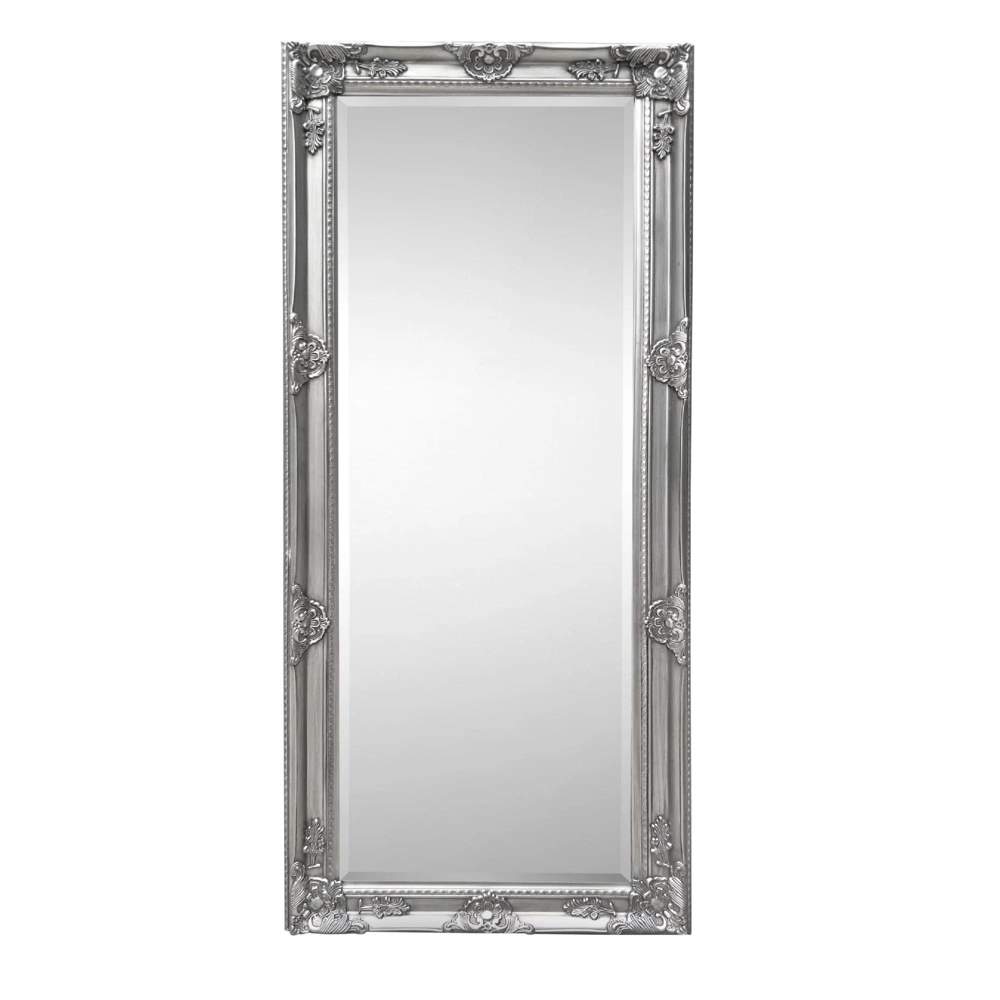 Palais Tall Leaner Mirror - Rectangular - Pewter