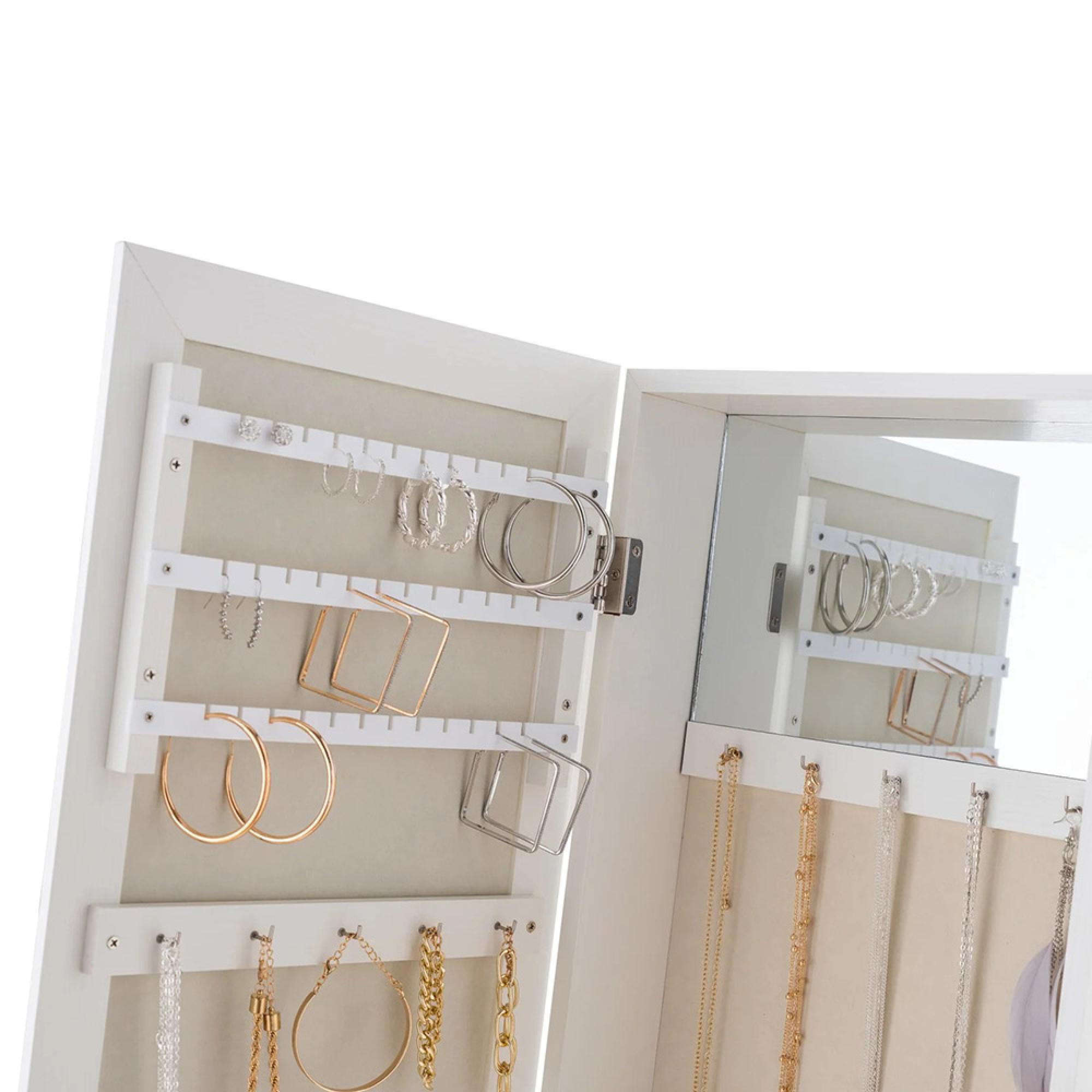 Prima Jewellery Mirror - 1 Door - White