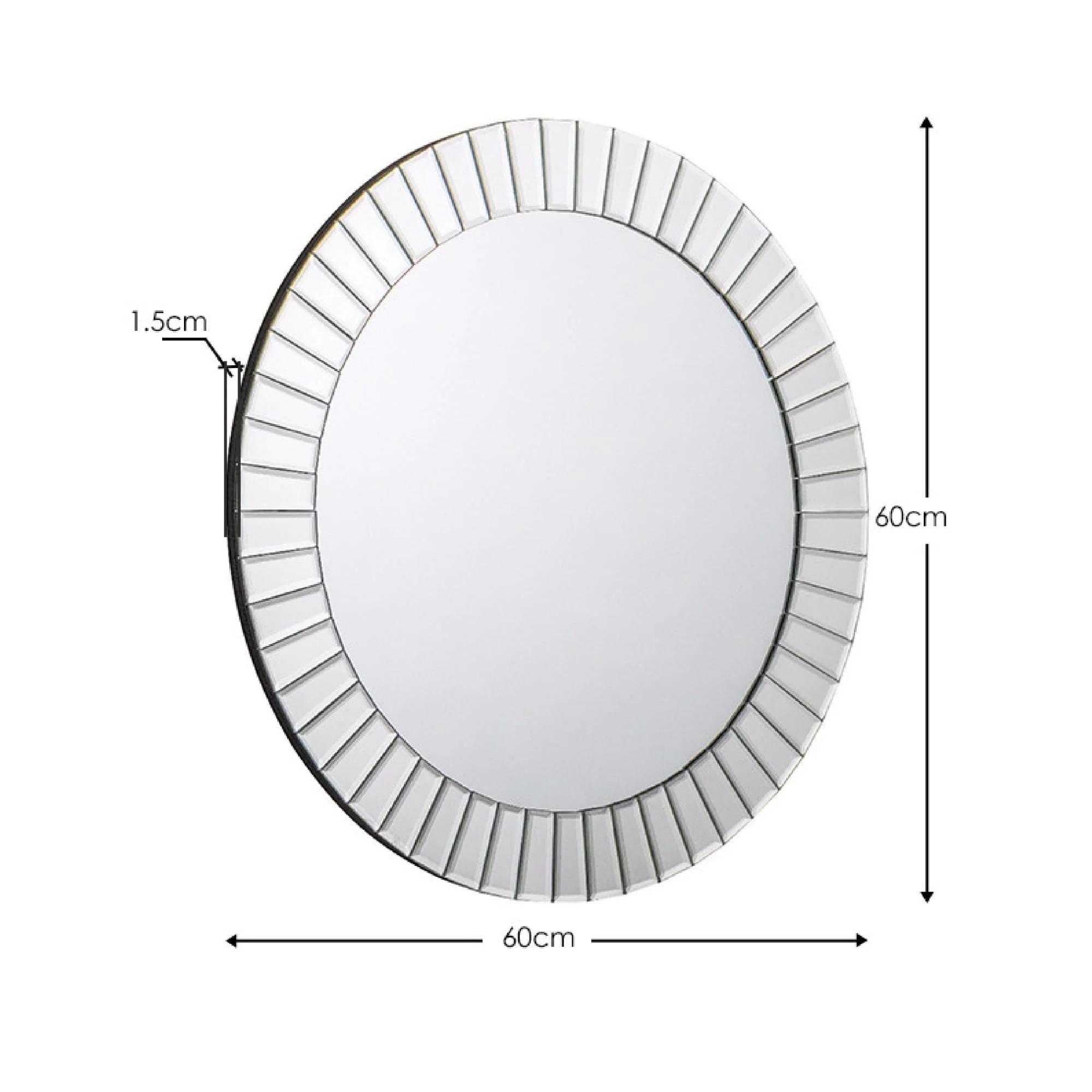Sonata Wall Mirror - Round - Silver