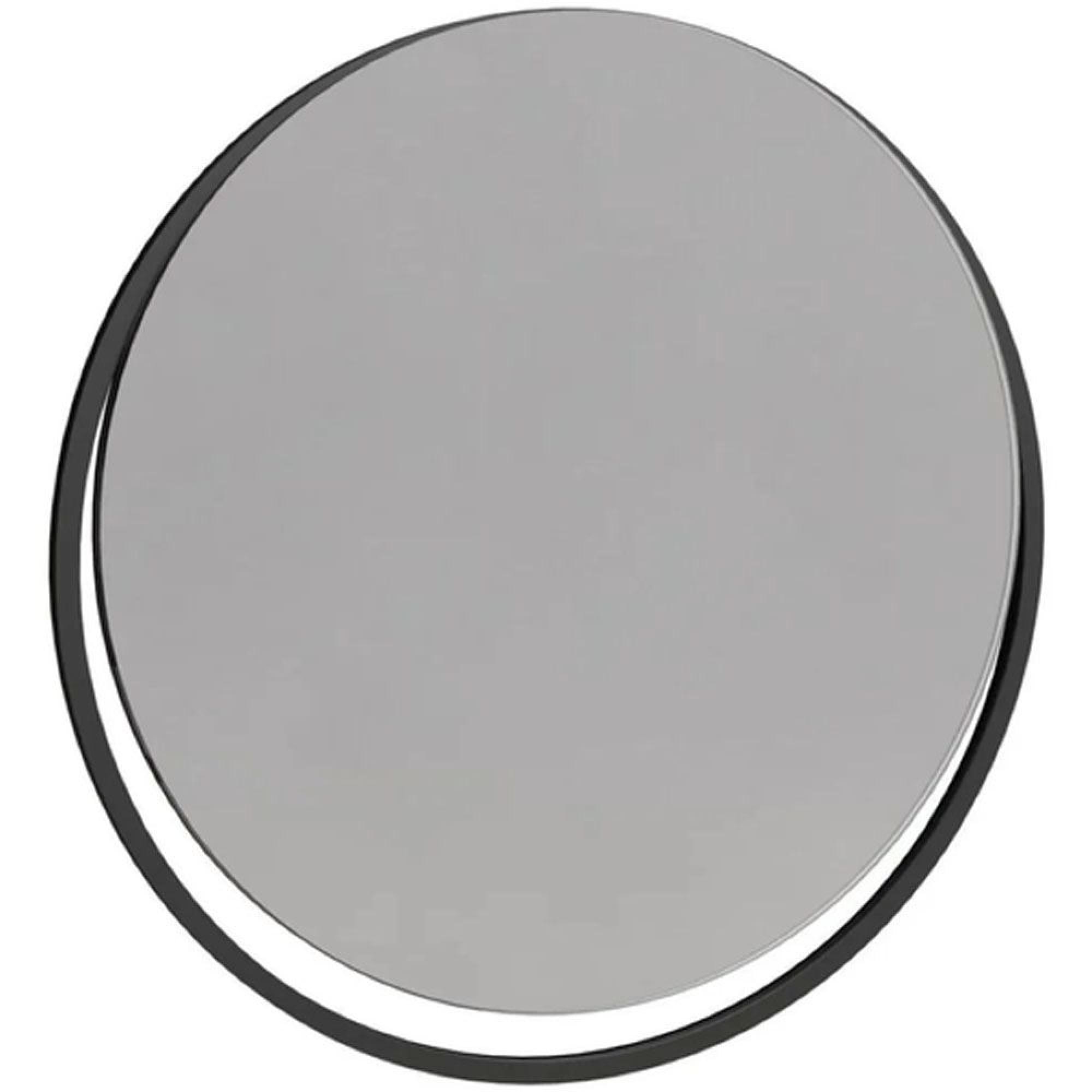 Clearance - Gillmore Space Federico Black Metal Frame Round Wall Mirror - 65cm x 65cm - FSS12616