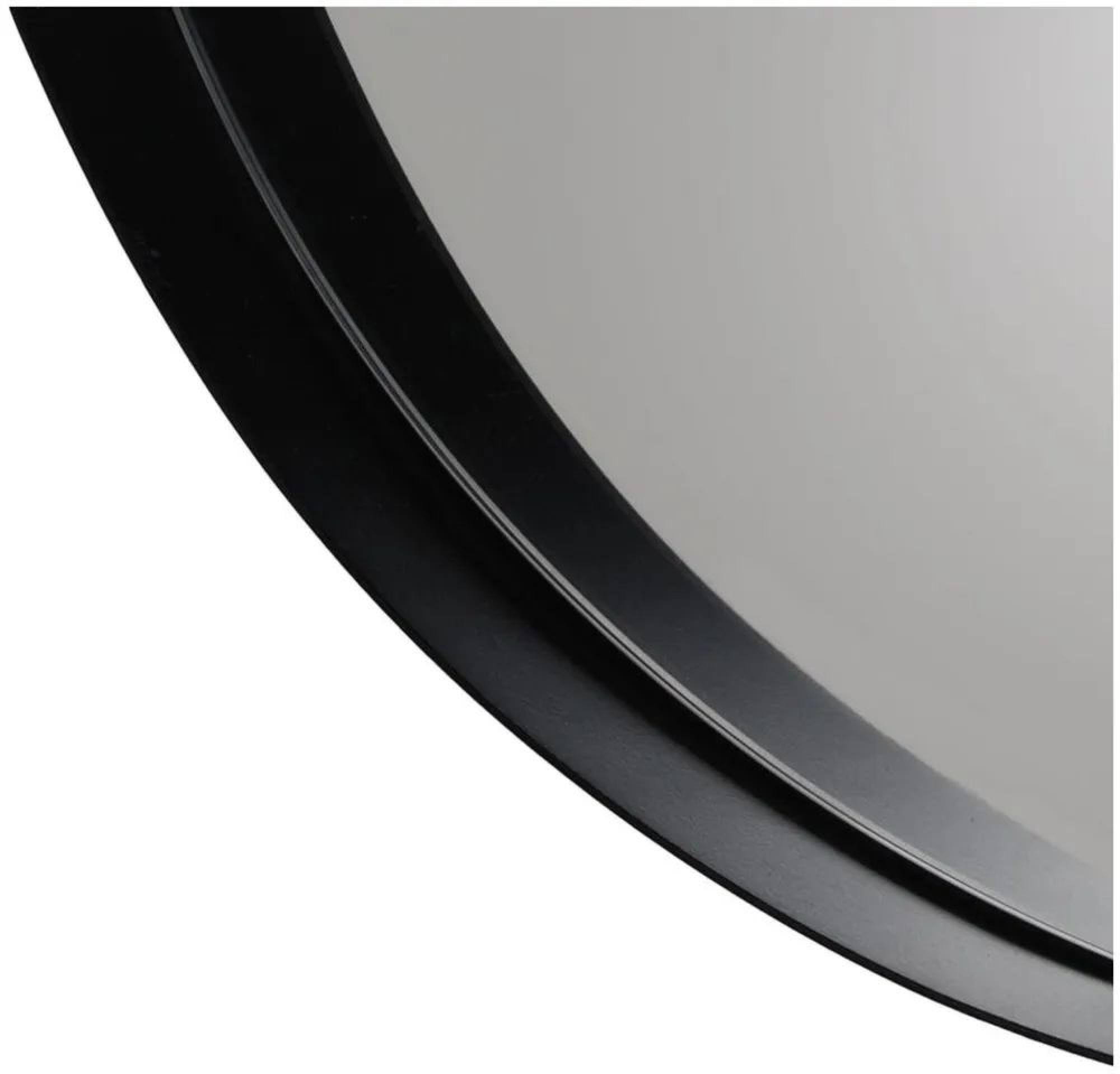 Clearance - Yard Thin Round Black Deep Edge Wall Mirror - FSS15982