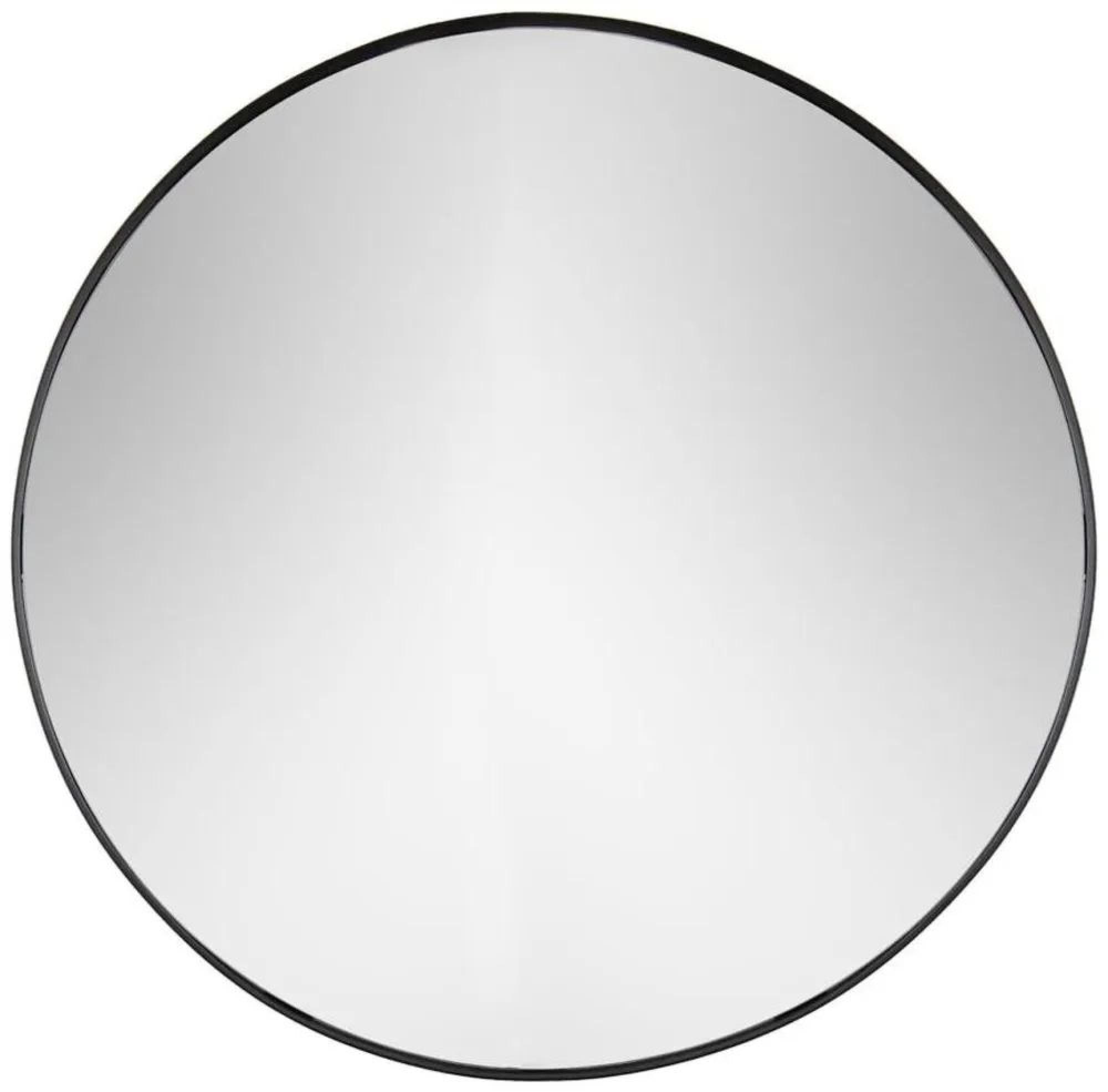 Clearance - Yard Thin Round Black Deep Edge Wall Mirror - FSS15982