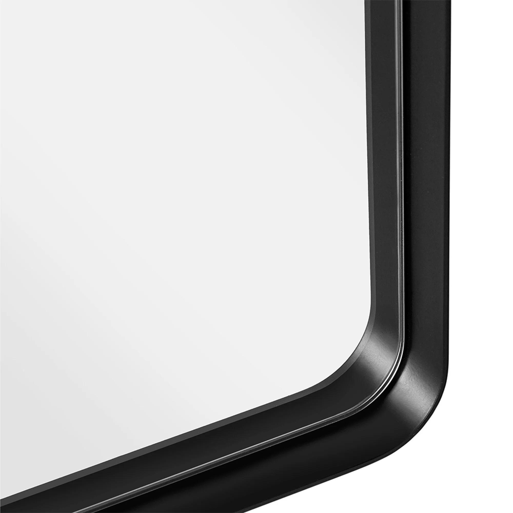 Jaya Wall Mirror - Rectangular - Black Metal