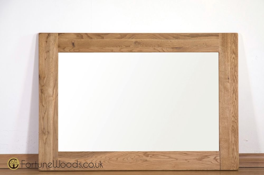 Kent Oak Rectangular Wall Mirror - 130cm x 90cm