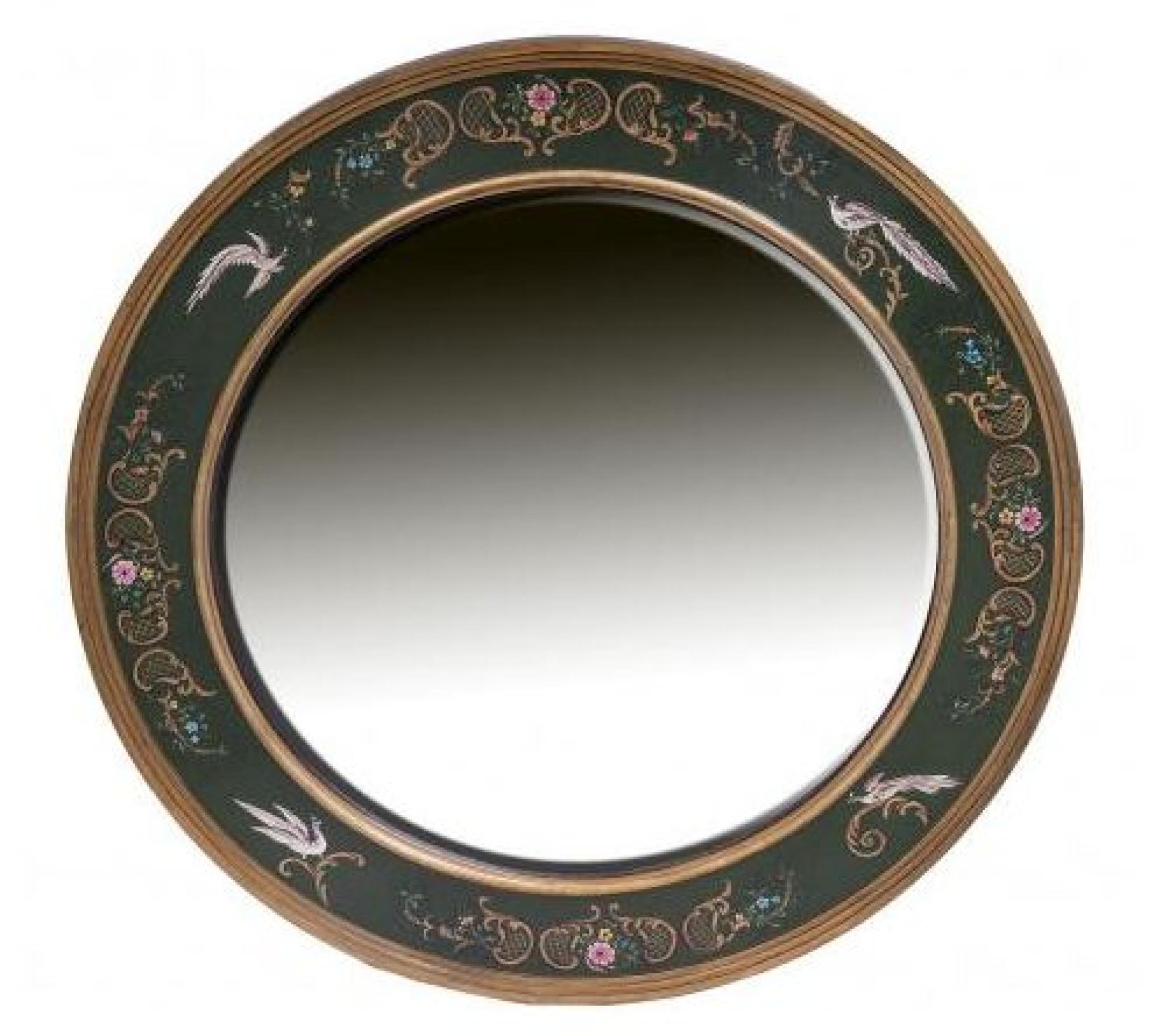 Meerut Green Fountain Design Large Round Wall Mirror