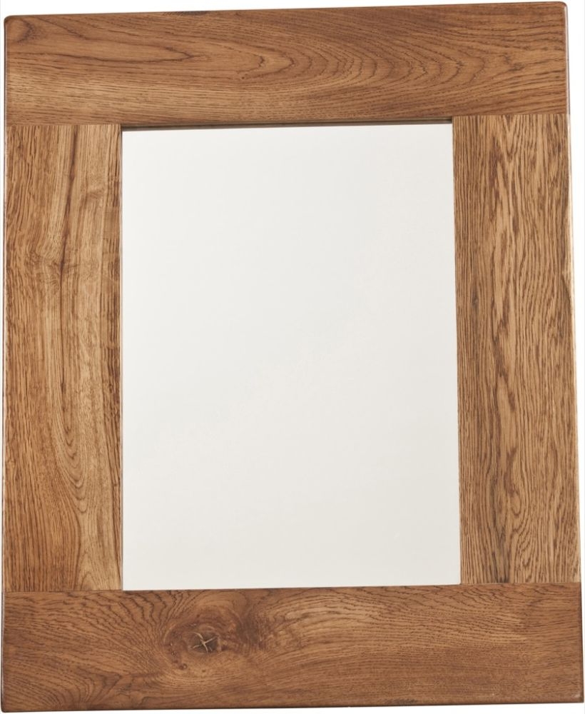Originals Rustic Oak Rectangular Wall Mirror - 75cm x 60cm