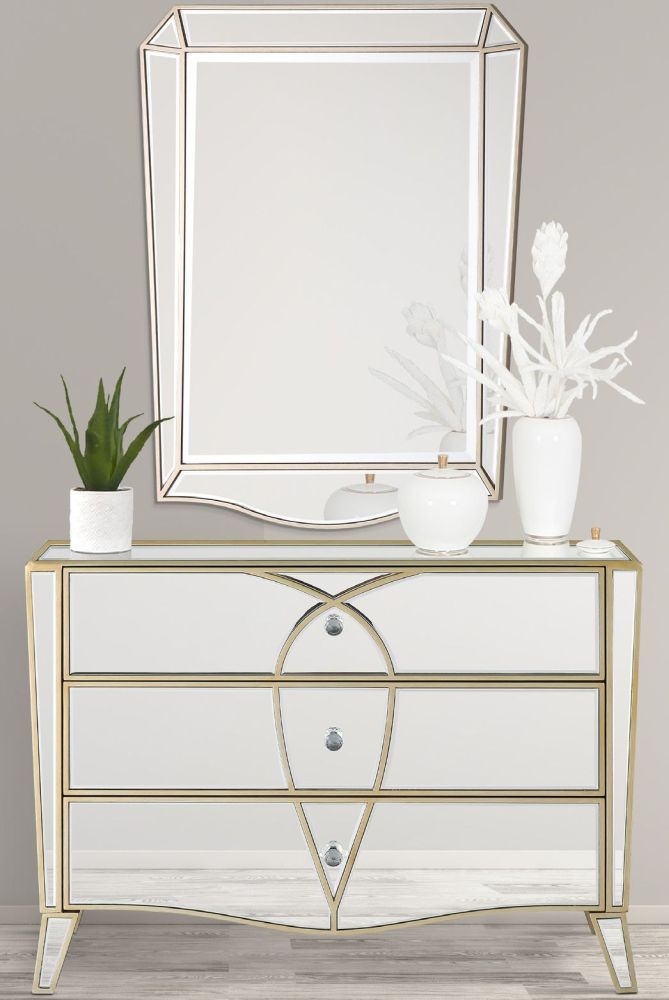 Pristina Wall Mirror - Champagne Mirrored