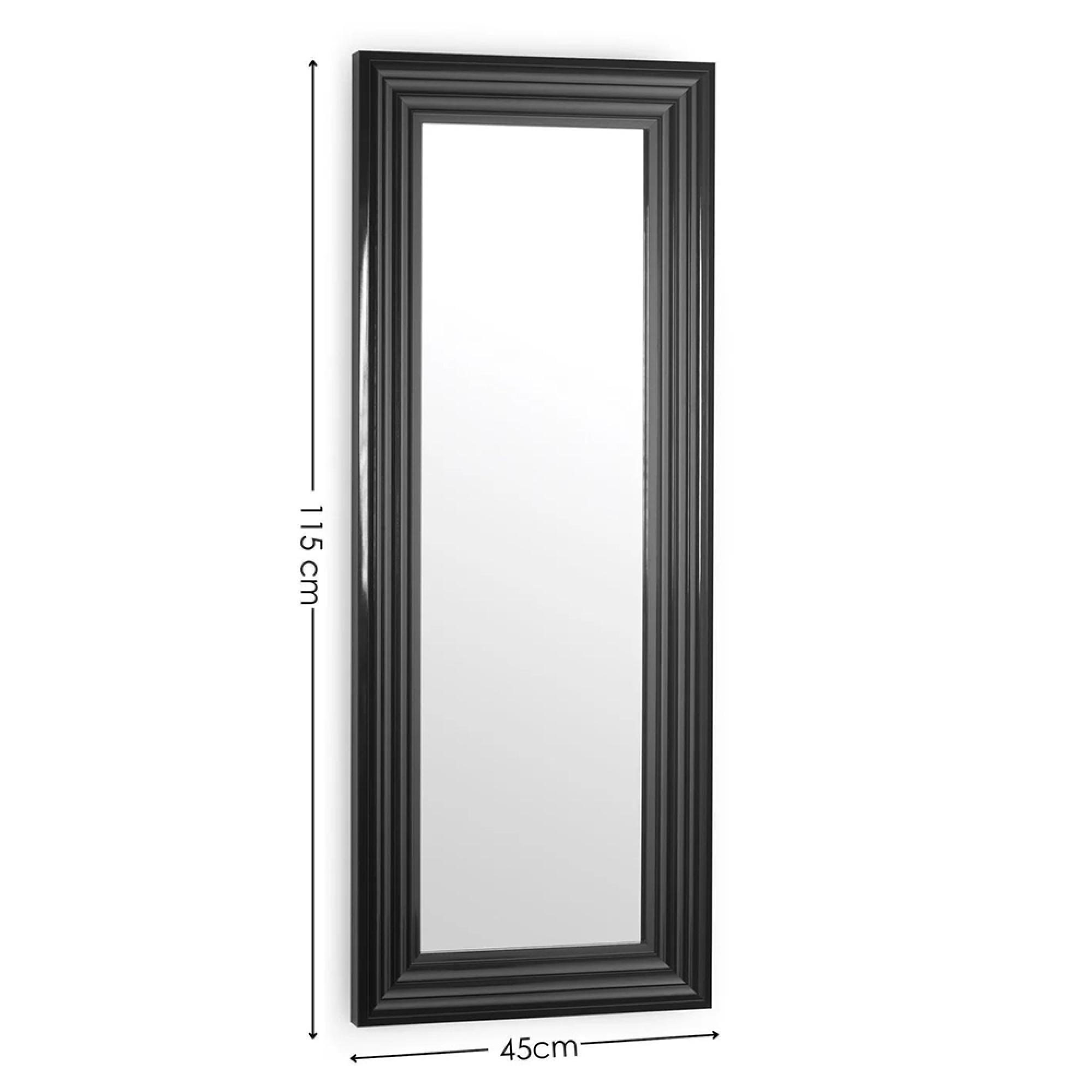 Tokyo Wall Mirror - Rectangular - Tall - Black - 45cm x 115cm